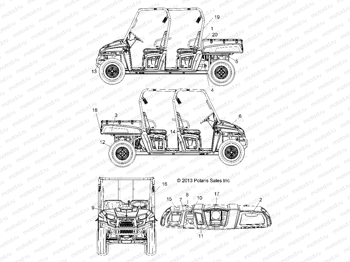 BODY | BODY, DECALS - R14WH57AA/AC/AR/6EAT (49RGRDECAL14570CREW)