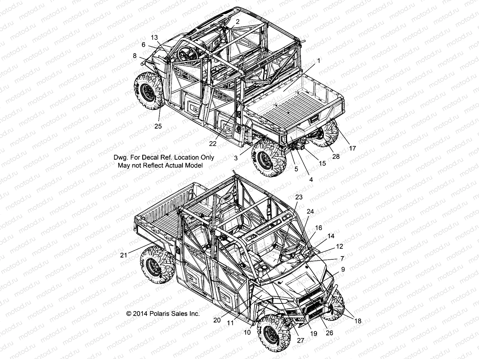BODY | BODY, DECALS - R15RUA87/E87/YAA/ZAC ALL OPTIONS (49RGRDECAL15CREW)