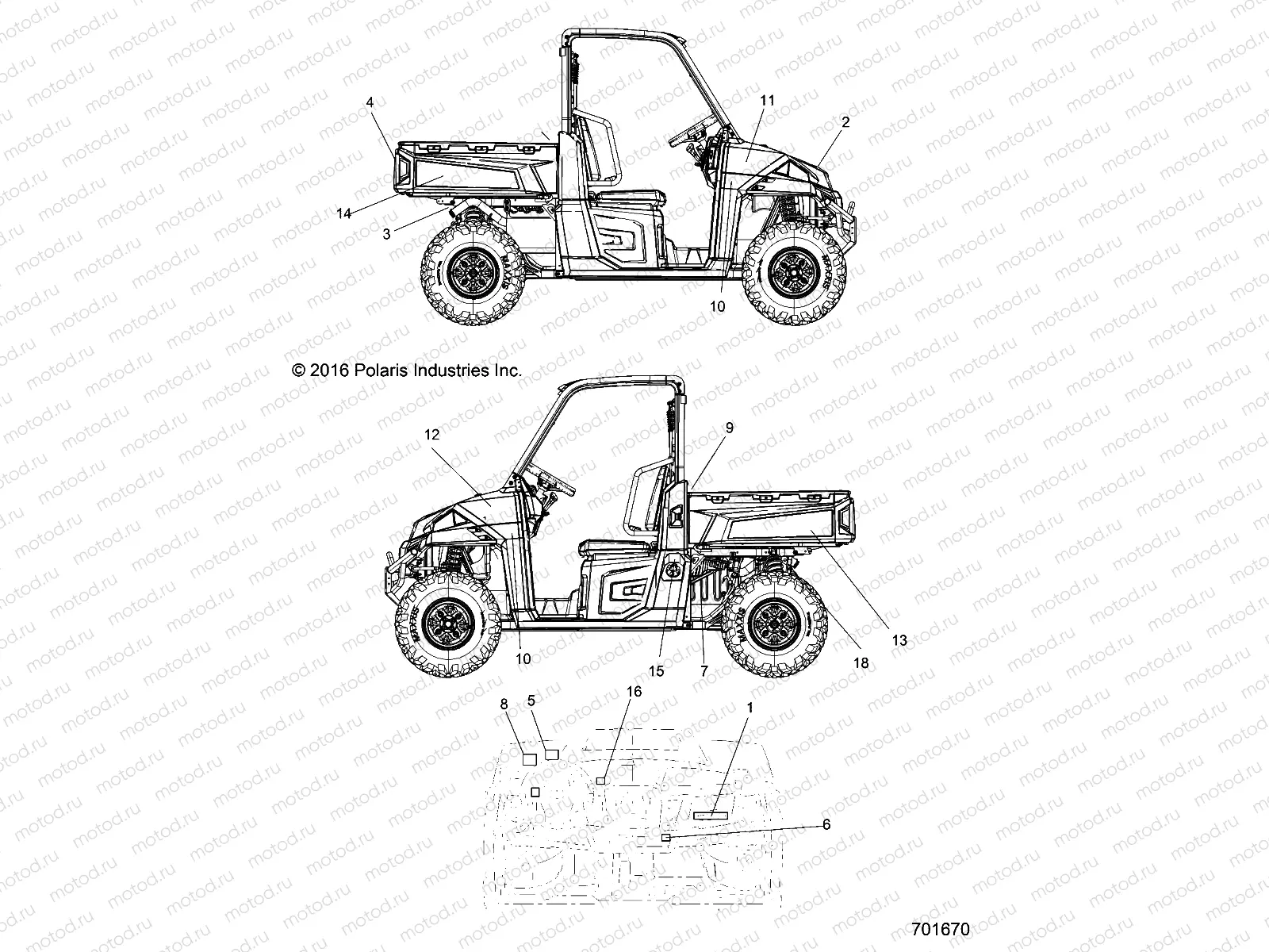 BODY | BODY, DECALS - R17RTED1F1/SD1C1 (701670)