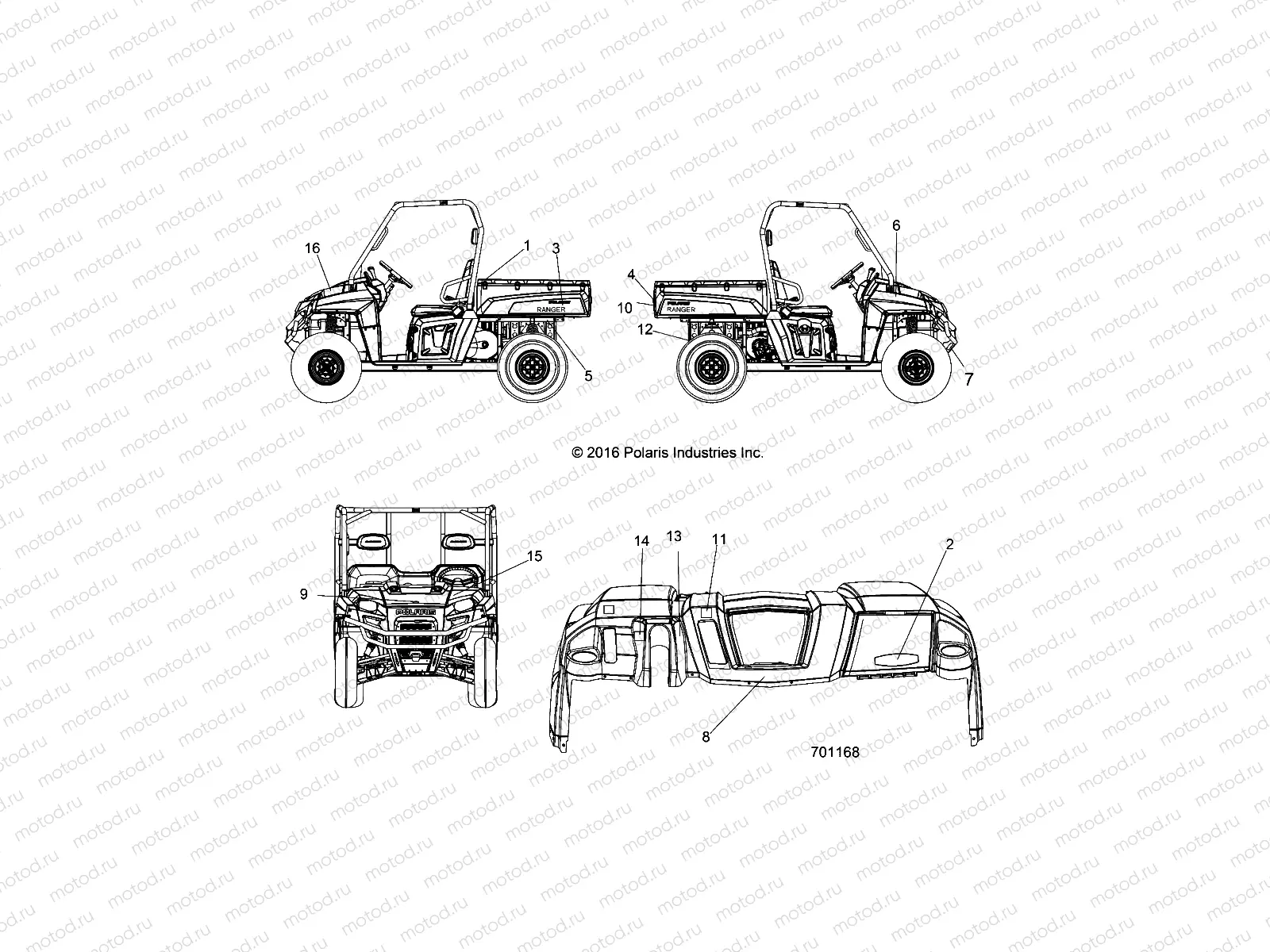 BODY | BODY, DECALS - R19RCA57A1/A4/B1/B4 (701168)