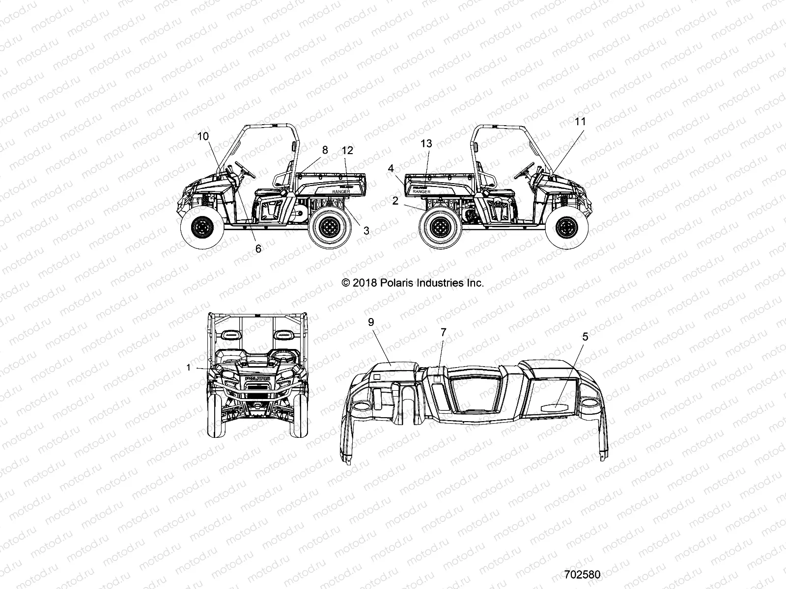 BODY | BODY, DECALS - R20MAE57D7 (702580)