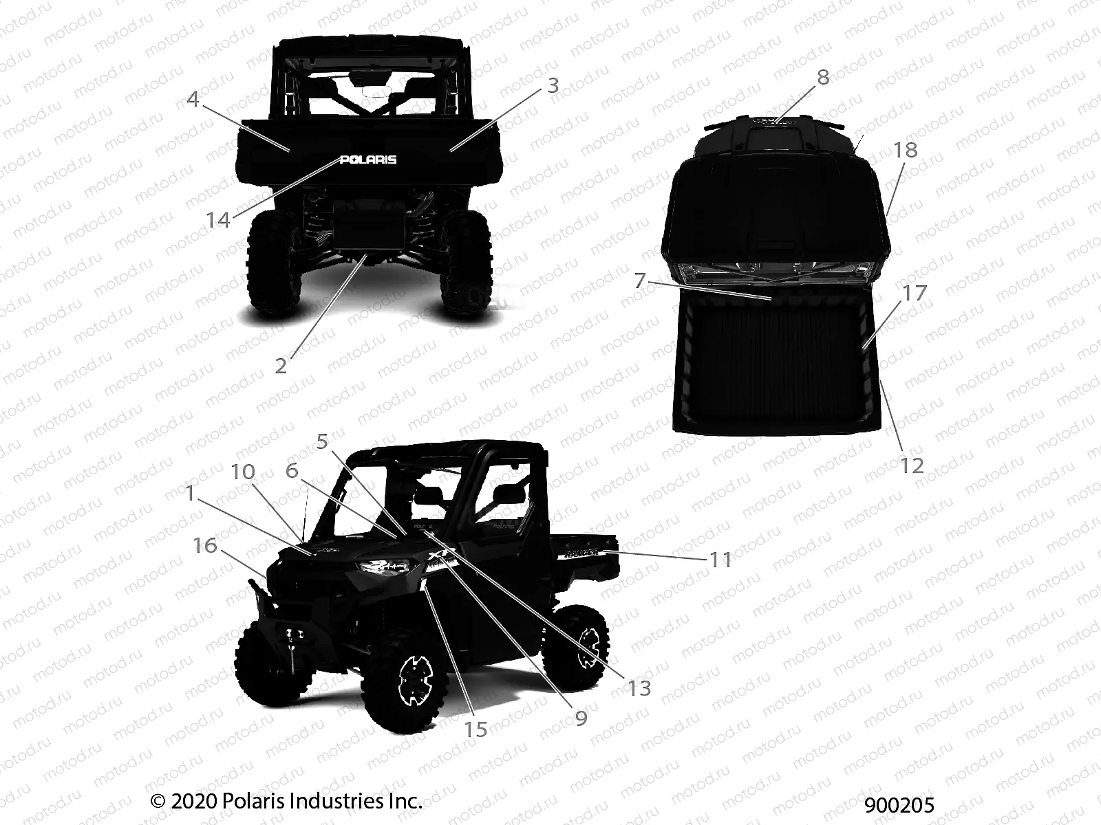 BODY | BODY, DECALS - R21RRZ99A9/AC/AP/AW/B9/BC/BP/BW (900205)