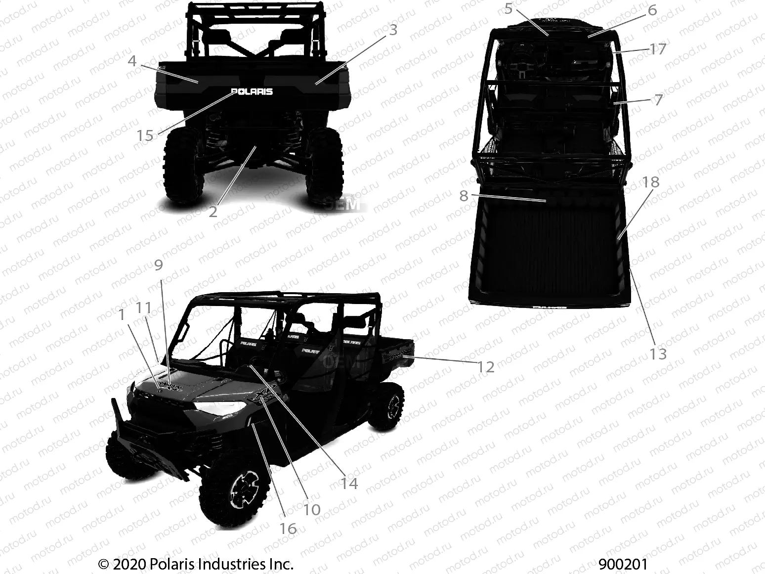 BODY | BODY, DECALS - R21RSE99A9/AC/AP/AW/B9/BC/BP/BW (900201)