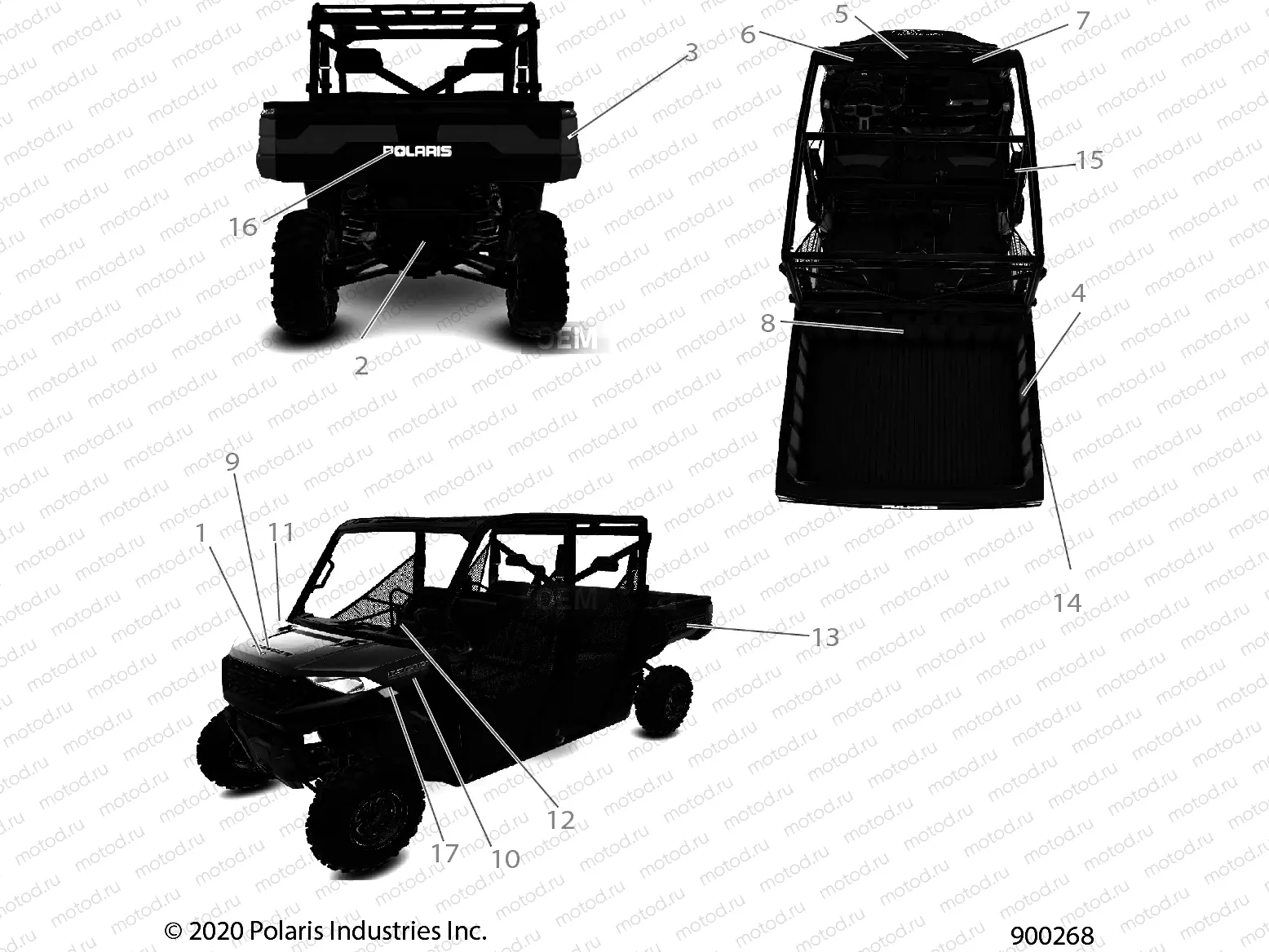 BODY | BODY, DECALS - R21T6E99A9/AG/AP/B9/BG/BP (900268)