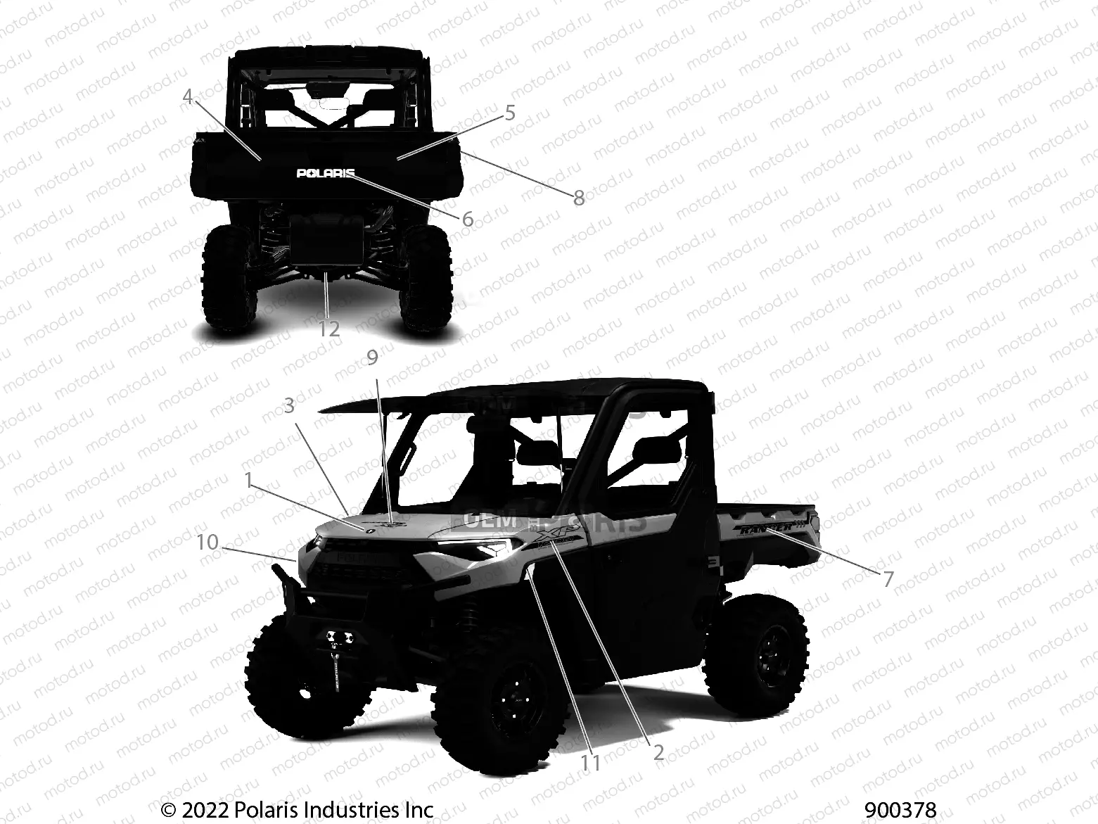 BODY | BODY, DECALS - R22RRV99AG/2AG/2BG (900378)