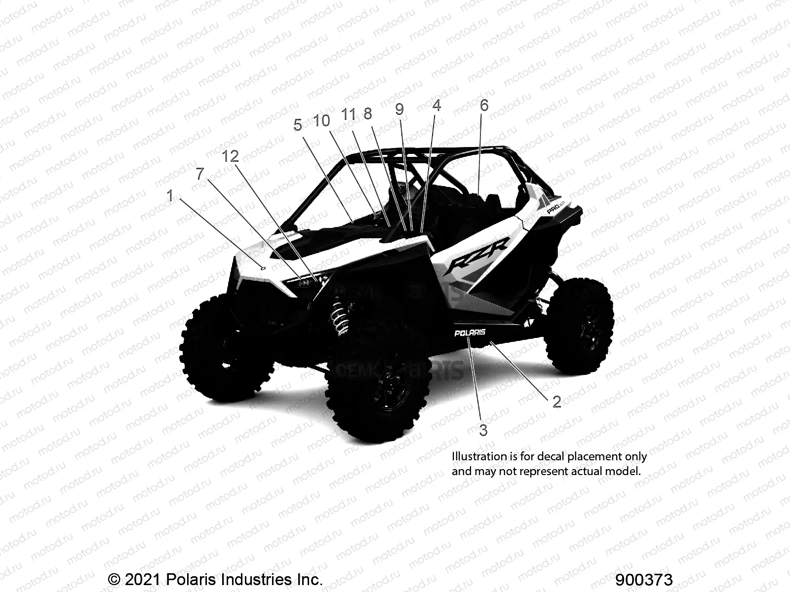 BODY | BODY, DECALS, STANDARD - Z22RGL2KAP/AL/BK/BP/BT/BL/BL (900373)