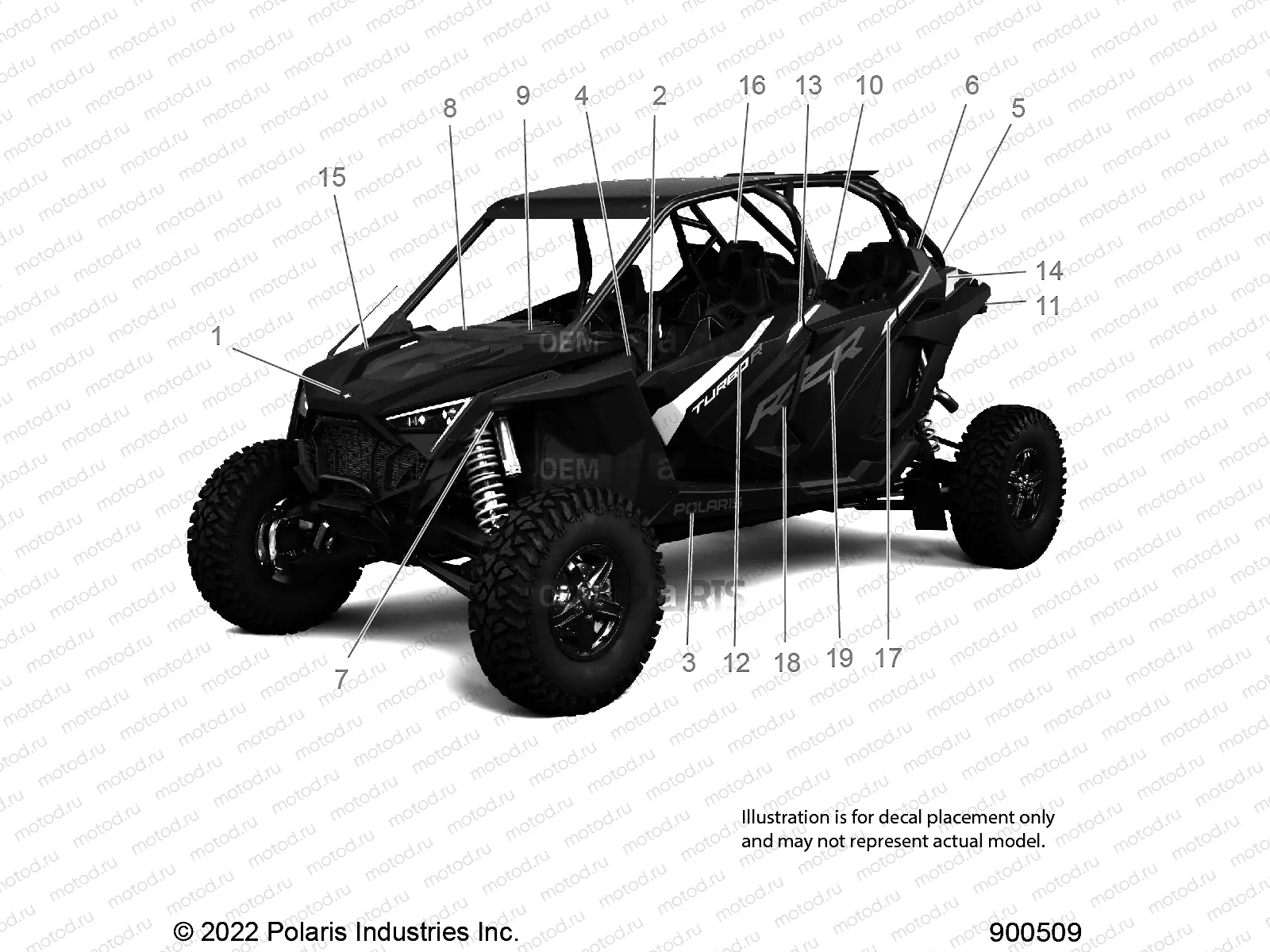 BODY | BODY, DECALS, STANDARD - Z23G4C92AL/BL (900424)