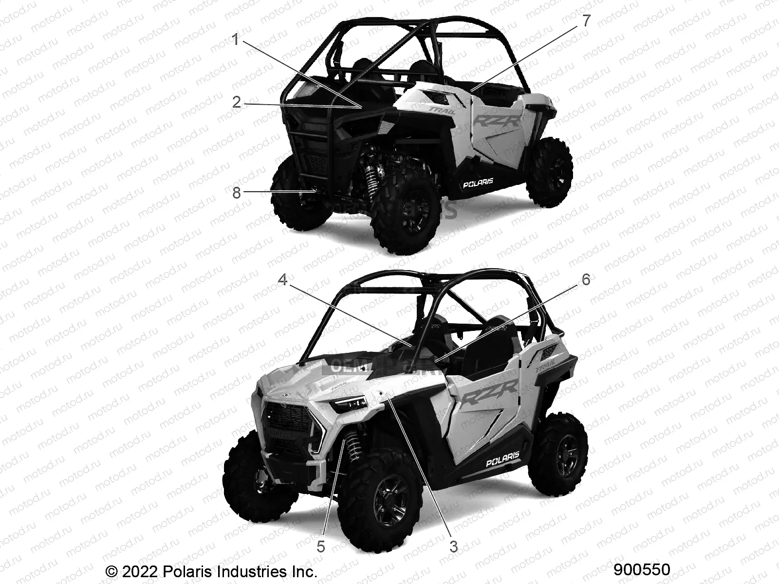 BODY | BODY, DECALS WARNING - Z23A5P87A4 (900550)