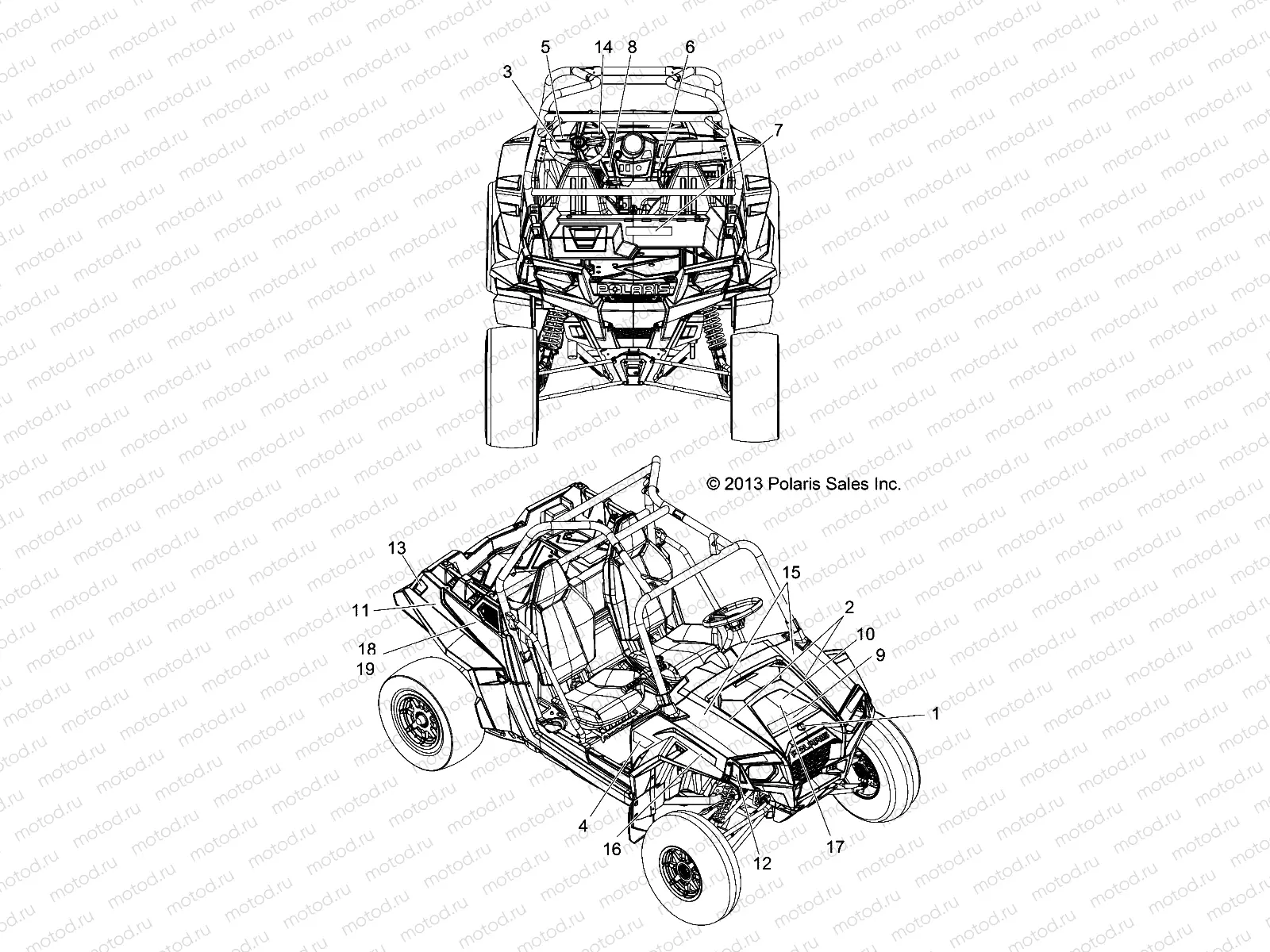 BODY | BODY, DECALS - Z14JT87AD/9EAO/9EAOL/9EAL (49RGRDECAL14RZR900)