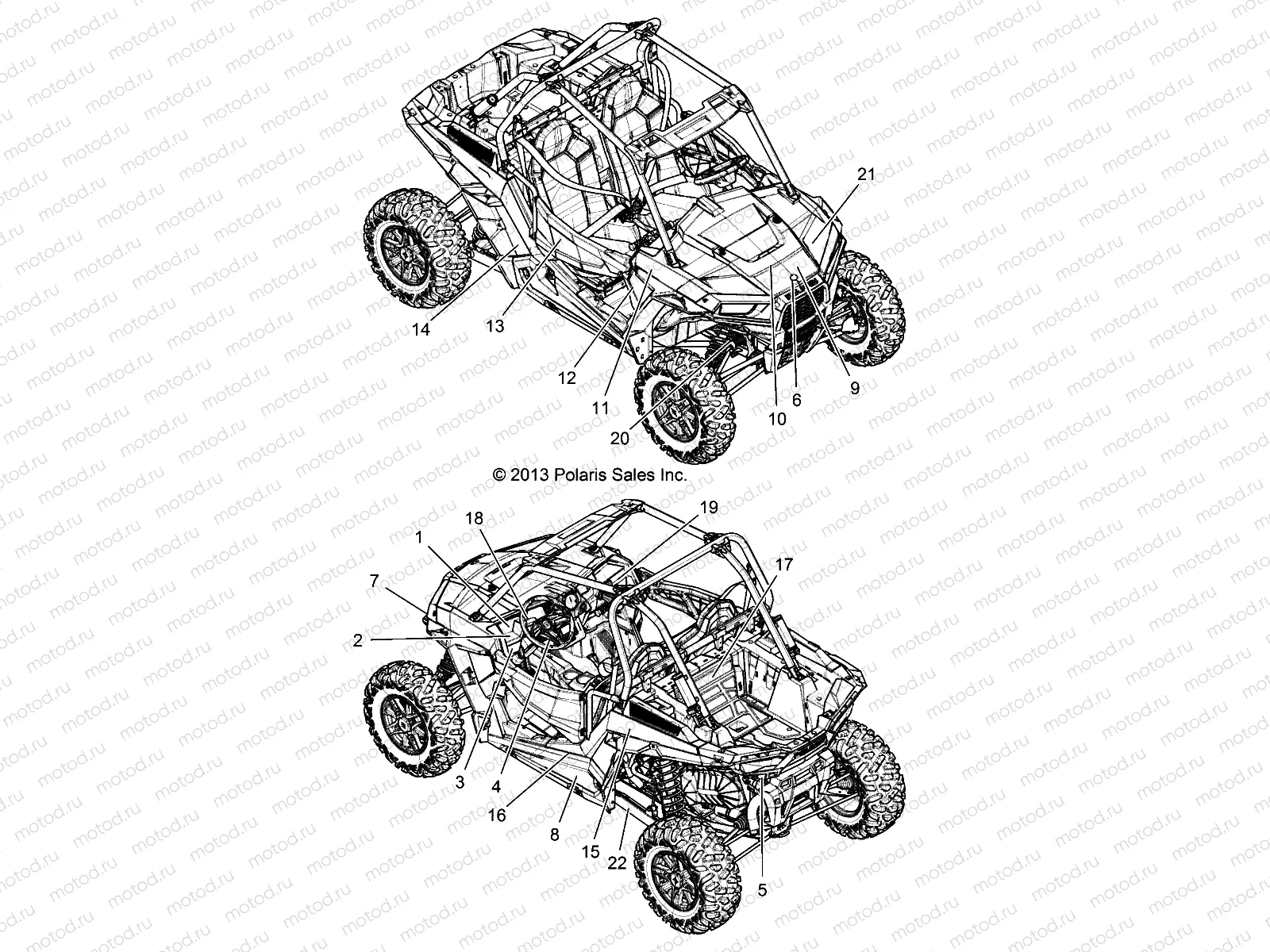BODY | BODY, DECALS - Z14ST1EAM/EAW/EAK/EAN/EFW (49RGRDECAL14RZR1000)