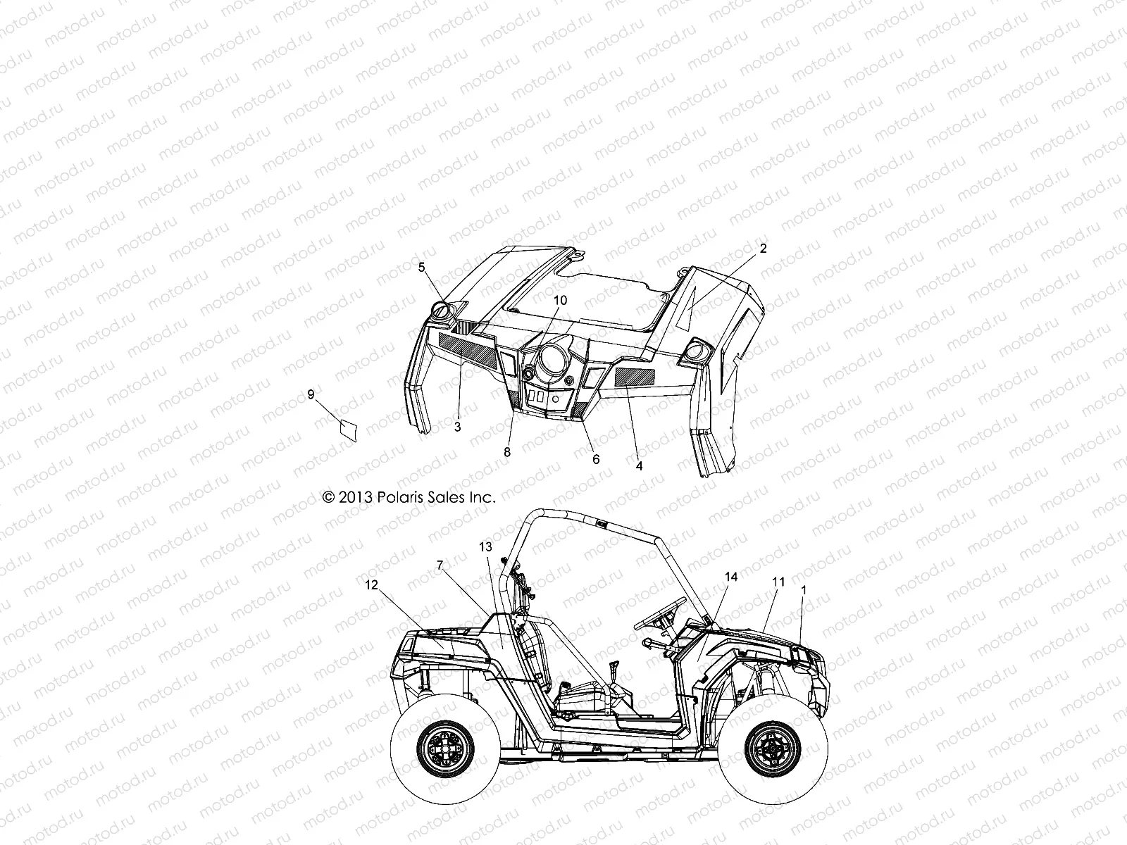 BODY | BODY, DECALS - Z14VE76FX/FI (49RGRDECAL14RZR8SI)