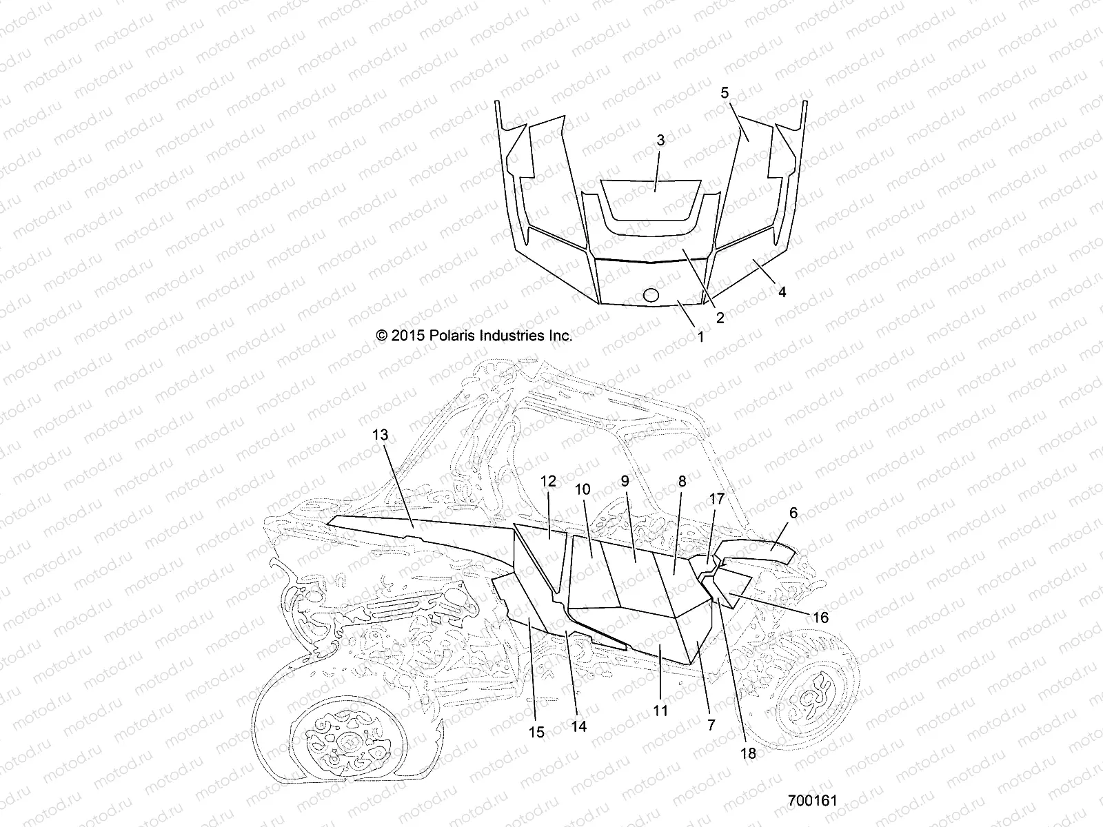 BODY | BODY, DECALS - Z15VDE99EW (700161)