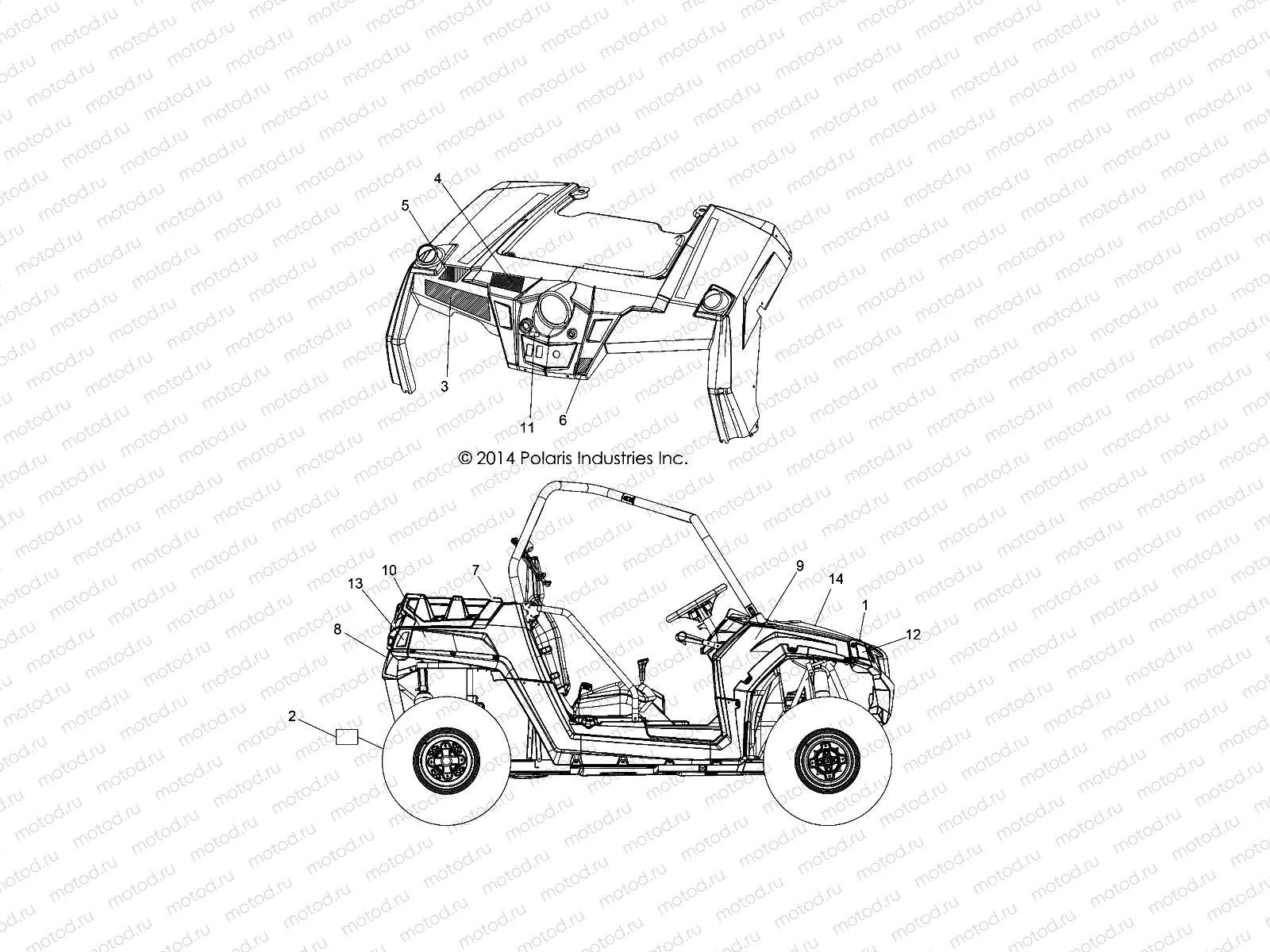 BODY | BODY, DECALS - Z15VHA57AJ/E57AS/AK (49RGRDECAL15RZR570)