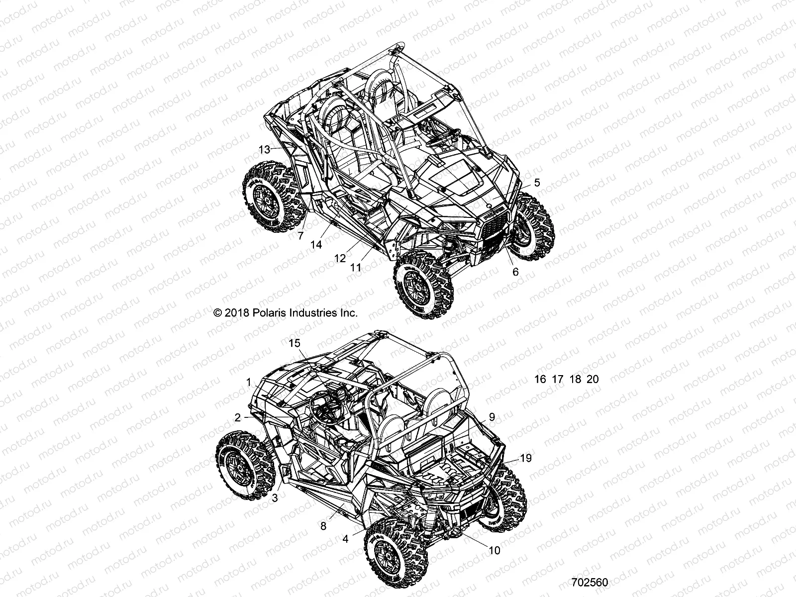 BODY | BODY, DECALS - Z19VBE99F2/S99C2/CM (702560)