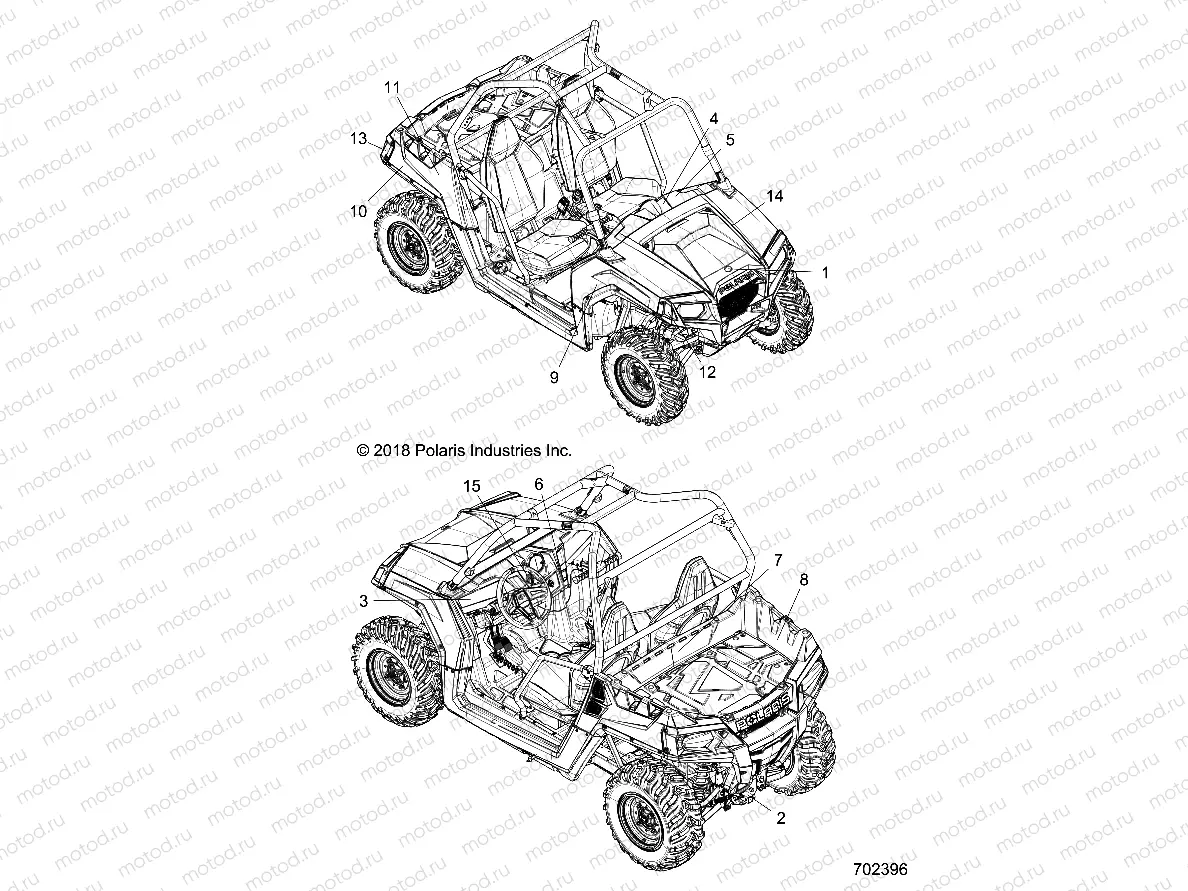 BODY | BODY, DECALS - Z20CHA57A2/E57AM (702396)