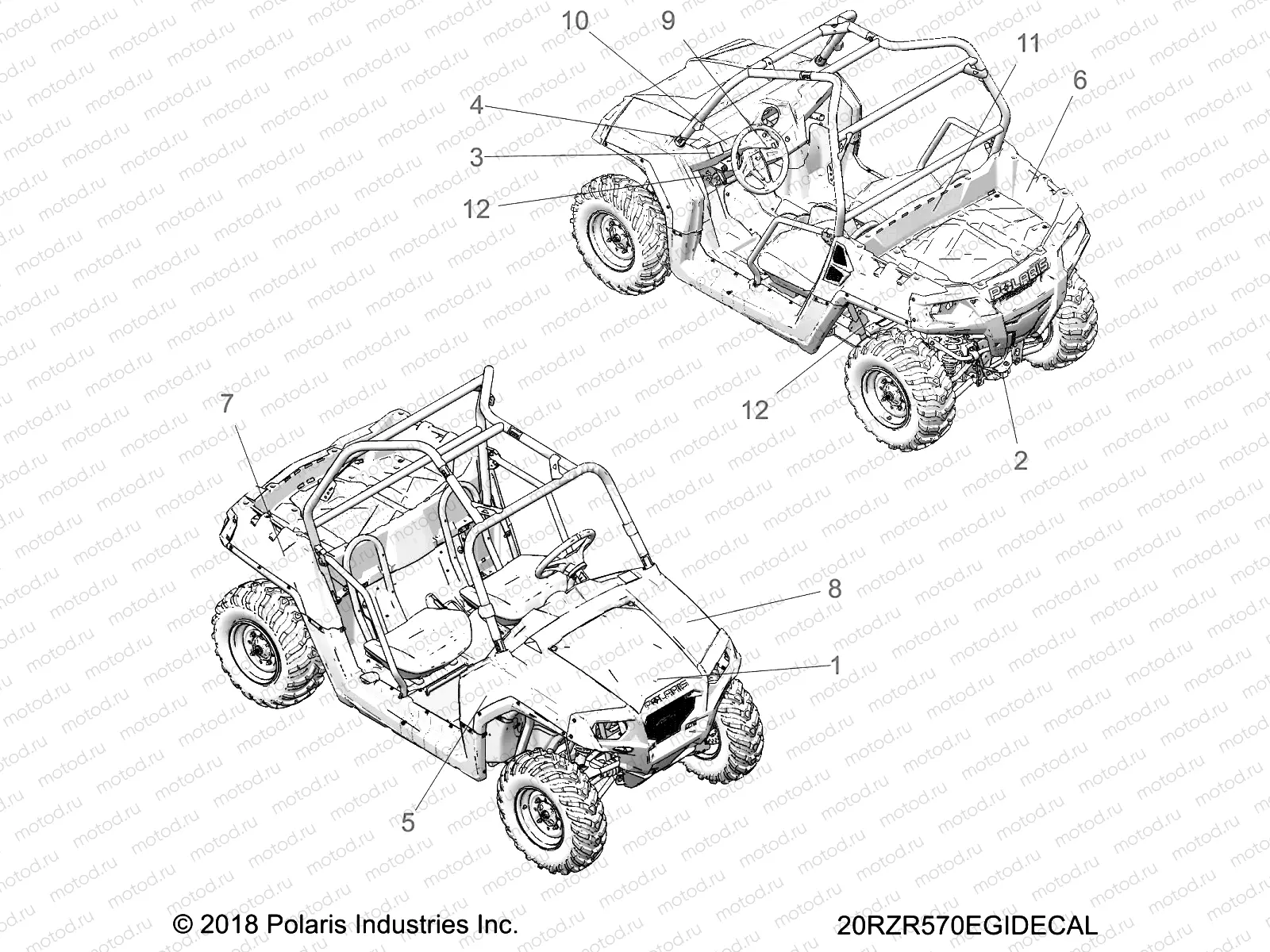 BODY | BODY, DECALS - Z20CHA57K2 (20RZR570EGIDECAL)