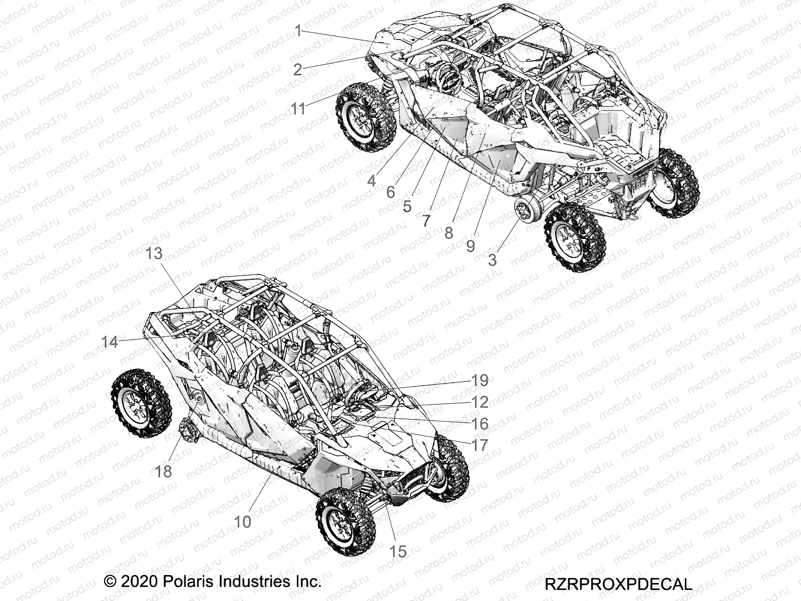 BODY | BODY, DECALS - Z20R4C92AE/BE (RZRPROXPDECAL)