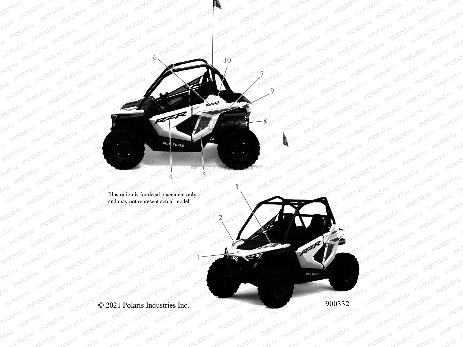 BODY | BODY, DECALS - Z21HCB18B2 (900332)