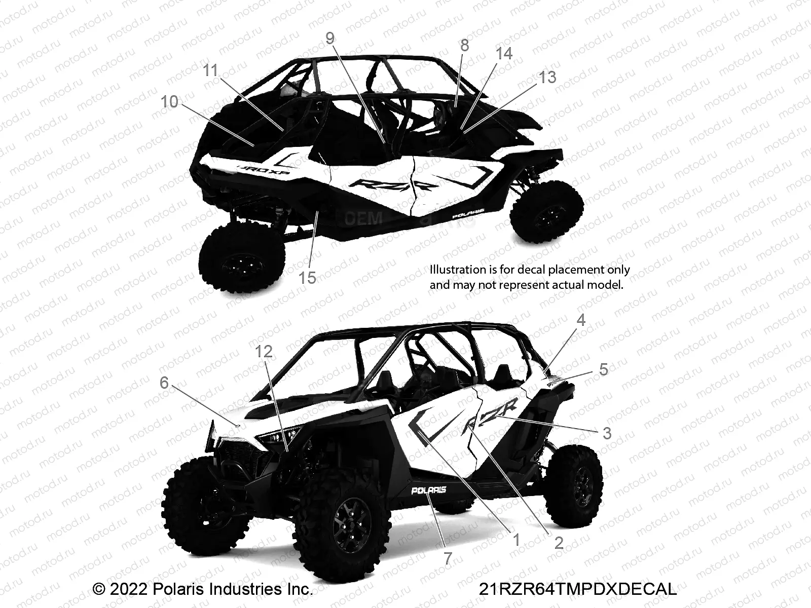 BODY | BODY, DECALS - Z21R4D92BB/BK (21RZR64TMPCXDECAL)