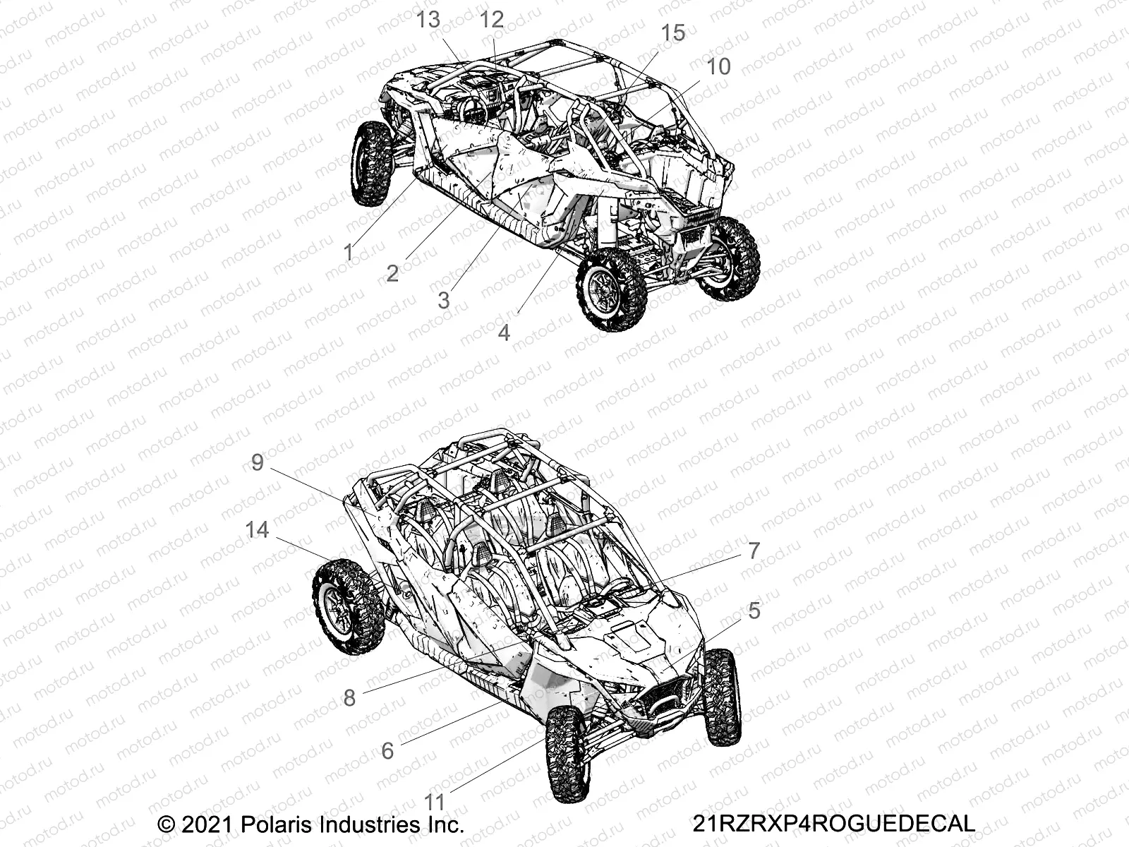 BODY | BODY, DECALS - Z21R4U92AN/BN (21RZRXP4ROGUEDECAL)