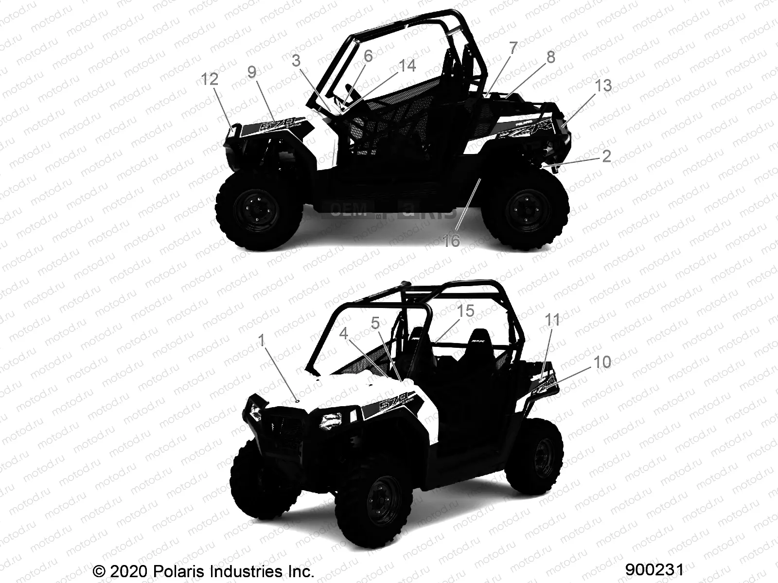 BODY | BODY, DECALS - Z22CHA57A2 (900231)