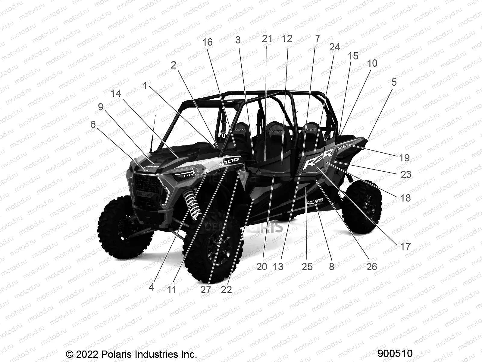 BODY | BODY, DECALS - Z22N4K99AK/AR/BK/BR/N4VAK/BK/AR/BR (900510)