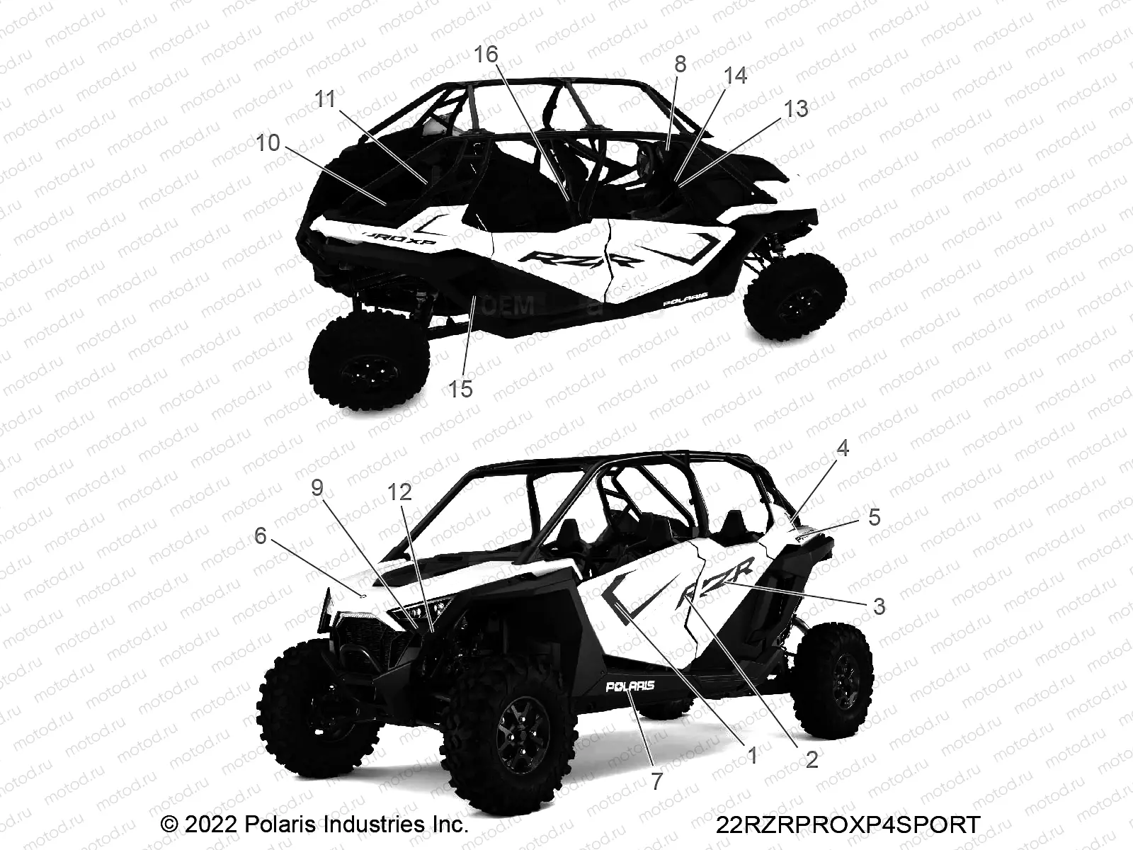 BODY | BODY, DECALS - Z22R4E92AD/AJ (900112)
