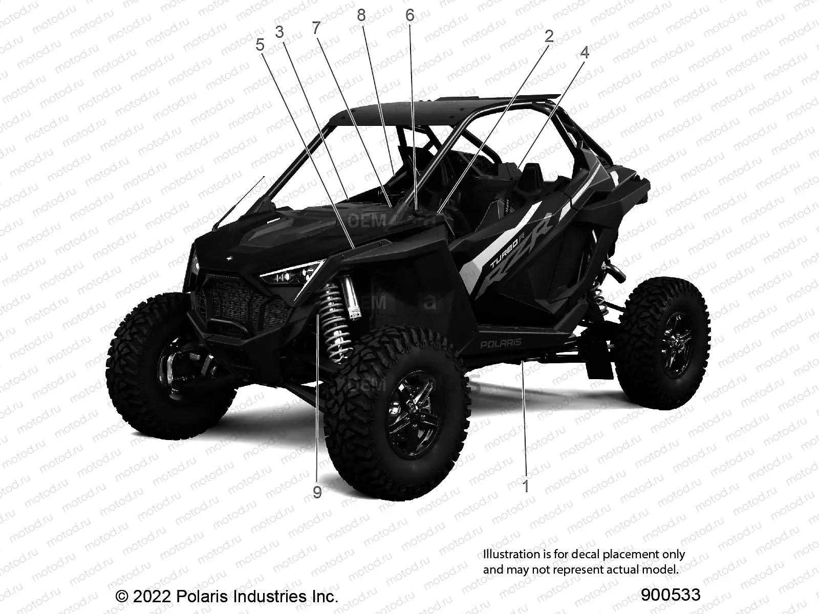 BODY | BODY, DECALS - Z23GAE92A/92B (900533)