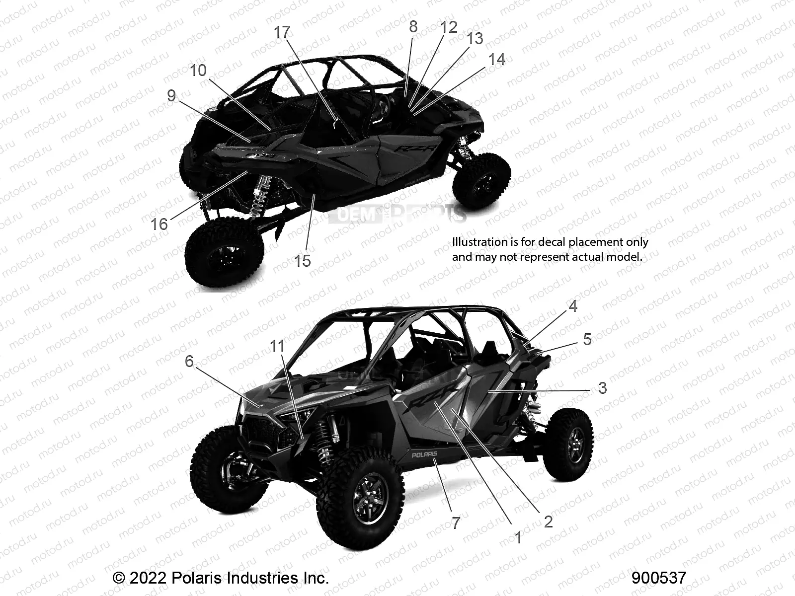 BODY | BODY, DECALS - Z23RMD2KAK/AJ/BK/BJ (900537)