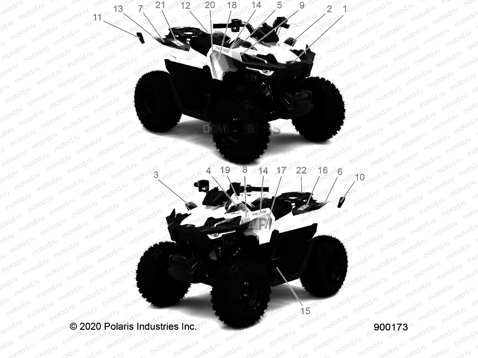 BODY | BODY, DECALS/REFLECTORS - A21HBB07A3/A7/B3/B7 (900173)