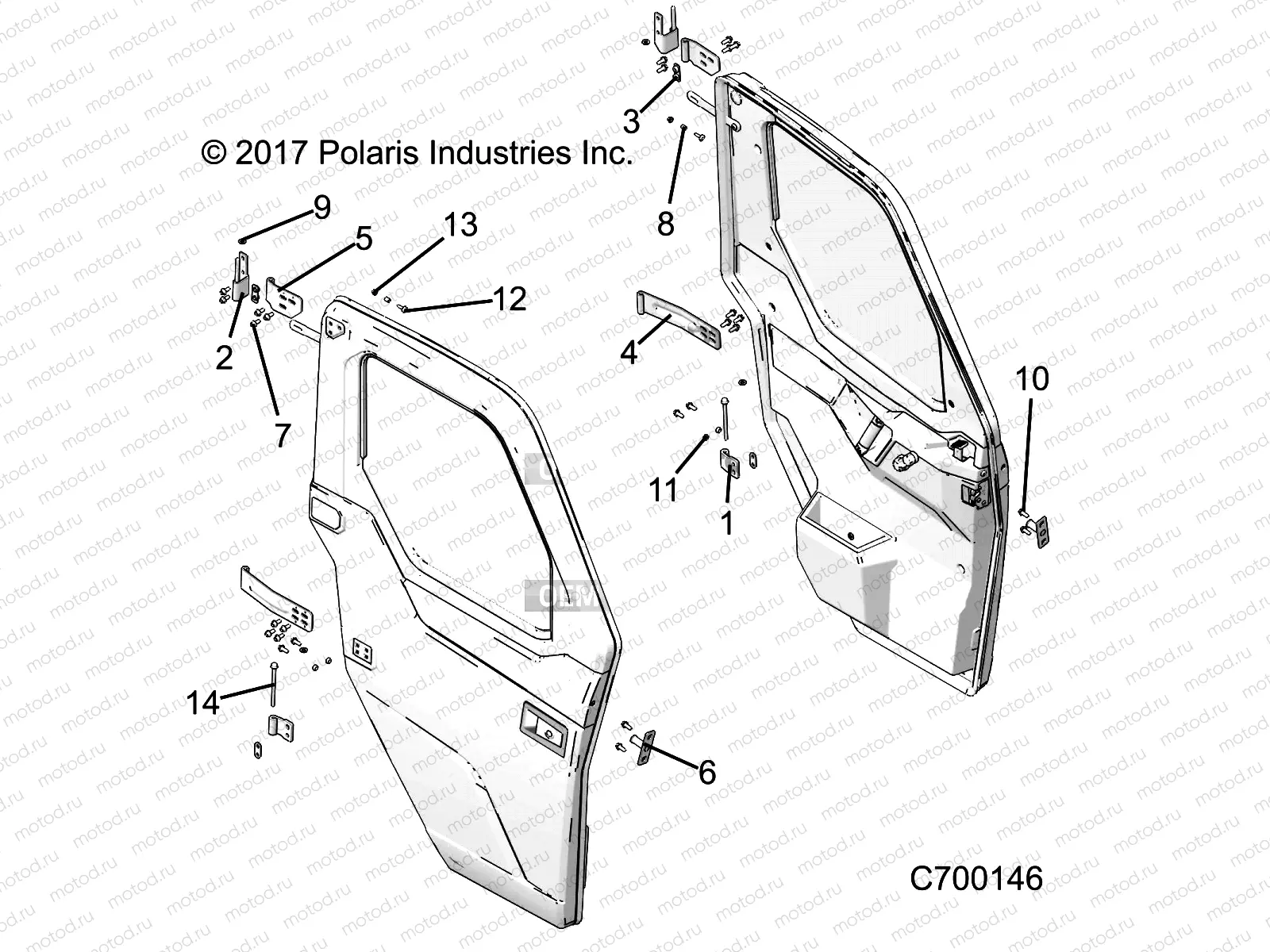 BODY | BODY, DOOR, FRONT, FULL, MOUNTING - R19RSU99AS/BS (C700146)