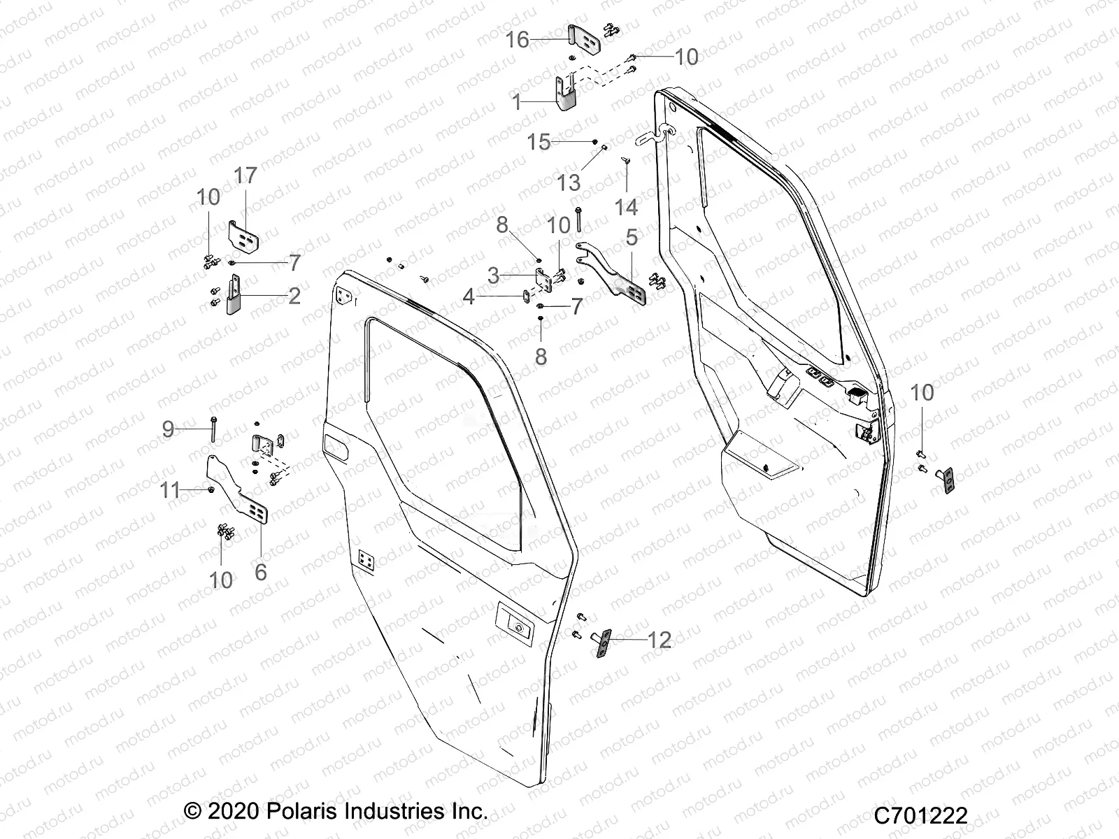 BODY | BODY, DOOR, FRONT, MOUNTING - R22RSU99A9/AC/AM/AS/B9/BC/BM/BS (C701222)