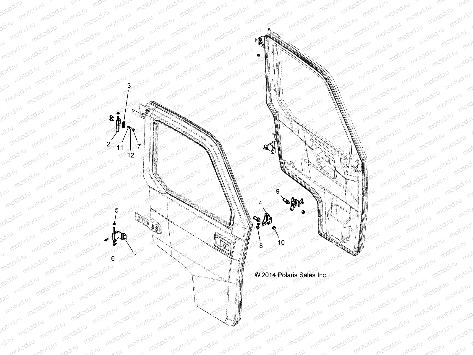 BODY | BODY, DOOR MOUNTING - R17B2PD1AA (49BRUTUSDOORMTG15DM)