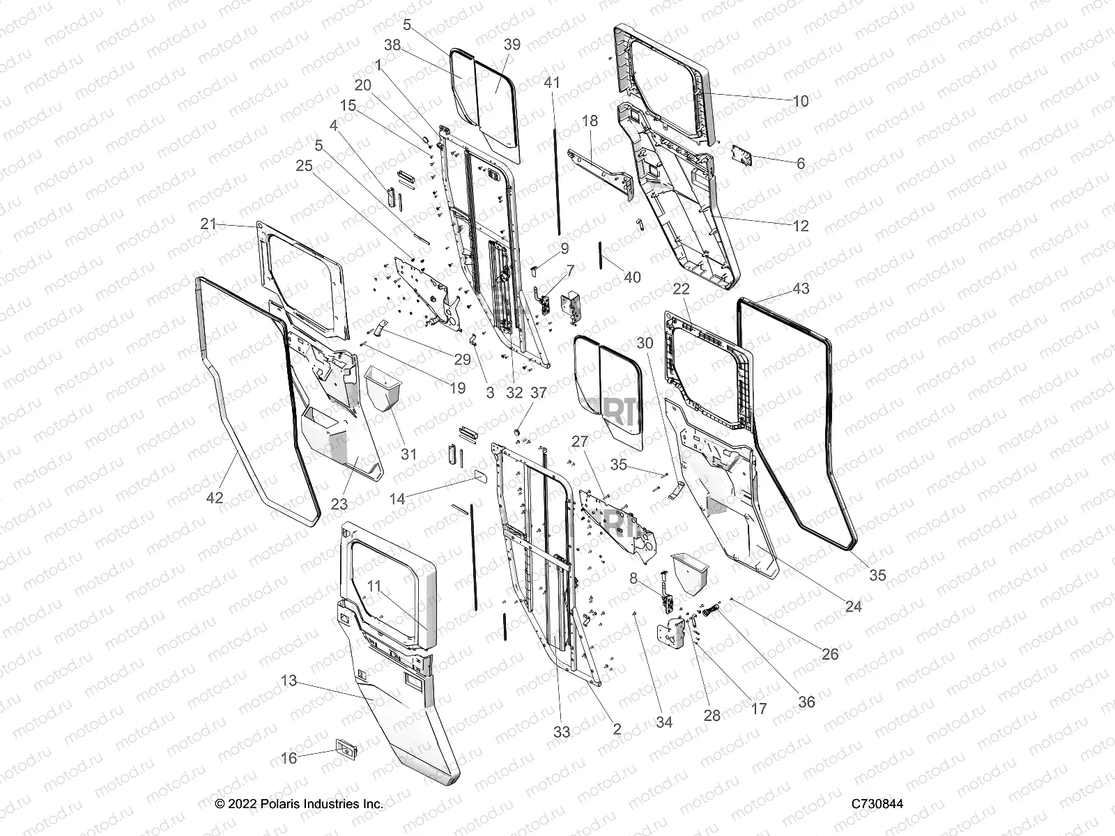 BODY | BODY, DOOR, REAR, CRANK - R23RSU99A9/AJ/AK/AX/B9/BJ/BK/BX (C730844)
