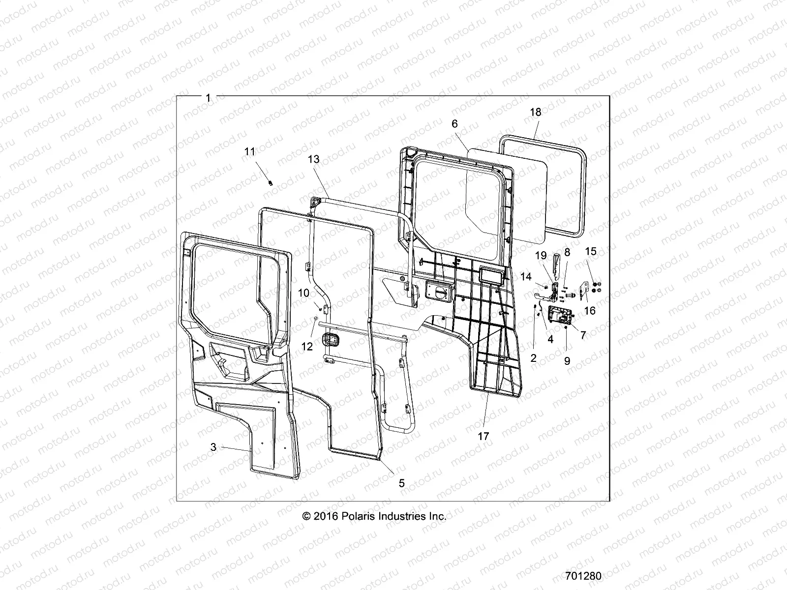 BODY | BODY, DOOR, REAR, FULL - R17RVU99AV/BV (701280)
