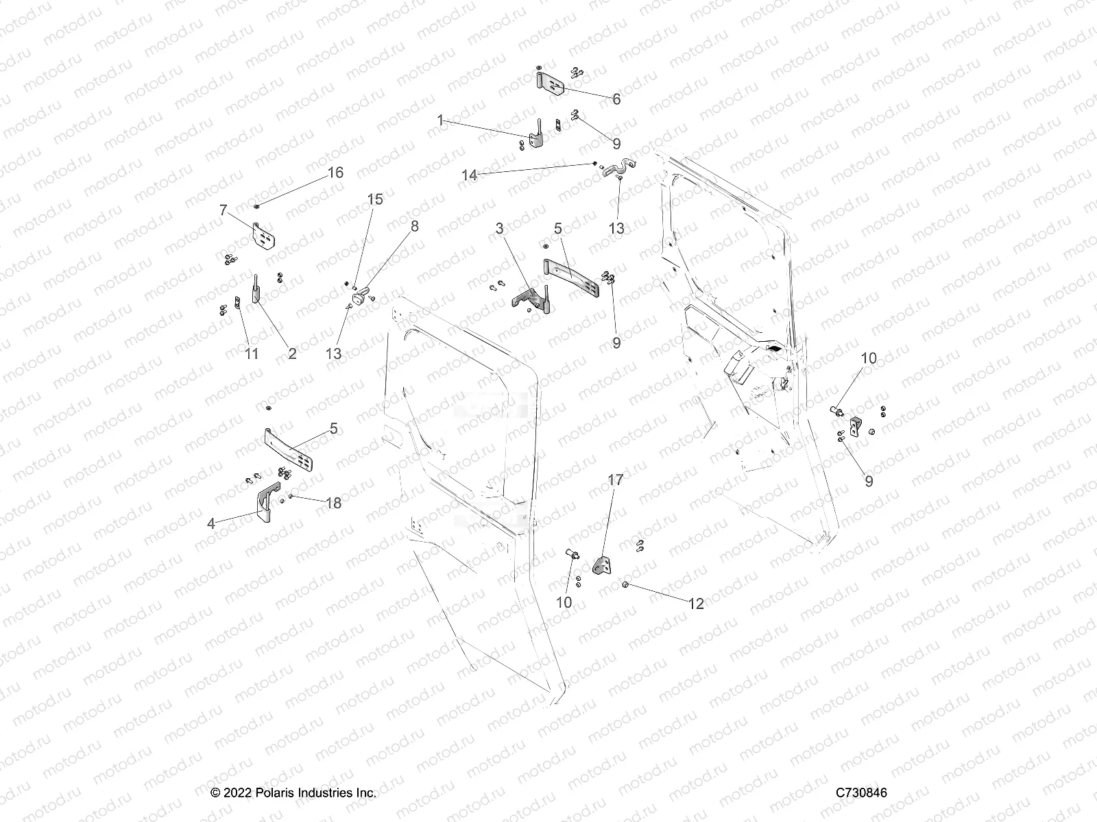 BODY | BODY, DOOR, REAR, MOUNTING - R23RSU99A9/AJ/AK/AX/B9/BJ/BK/BX (C730846)