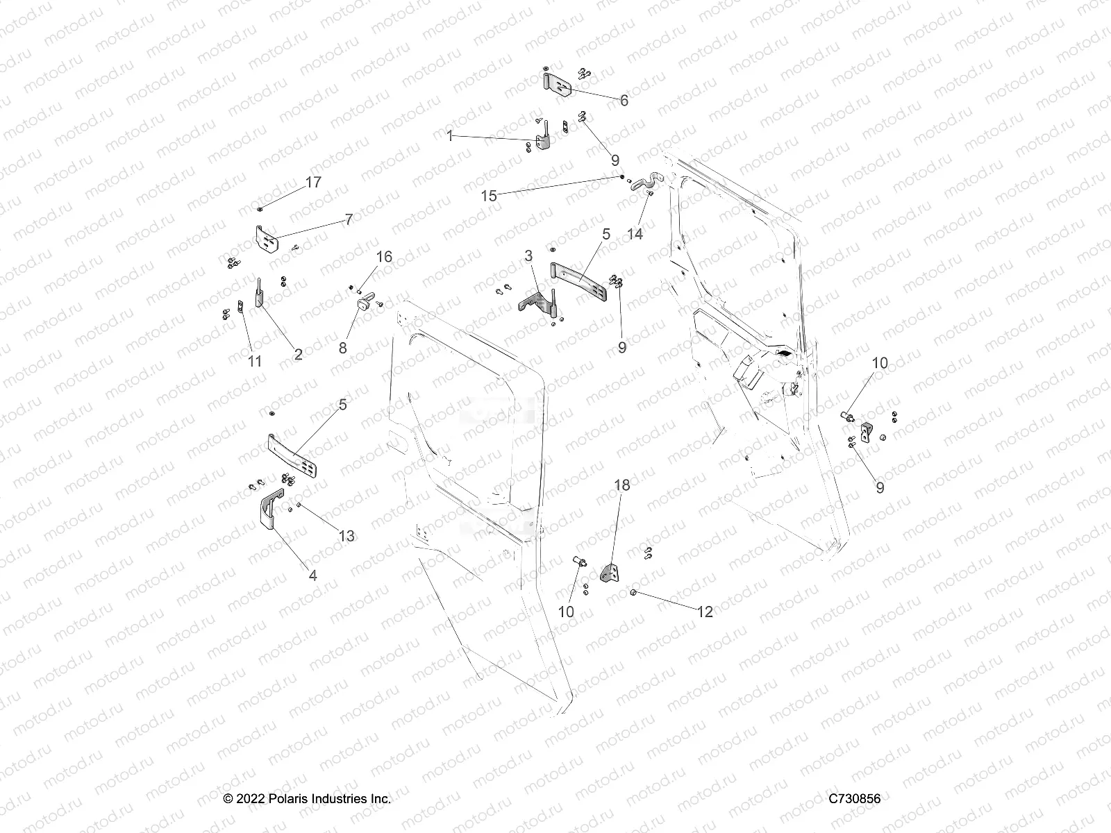 BODY | BODY, DOOR, REAR, MOUNTING - R23RSY99A9/AJ/AK/AX/B9/BJ/BK/BX (C730856)