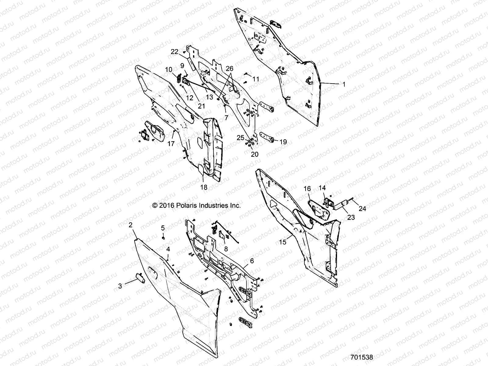 BODY | BODY, DOORS, FRONT - R17RHE99AU (701538)