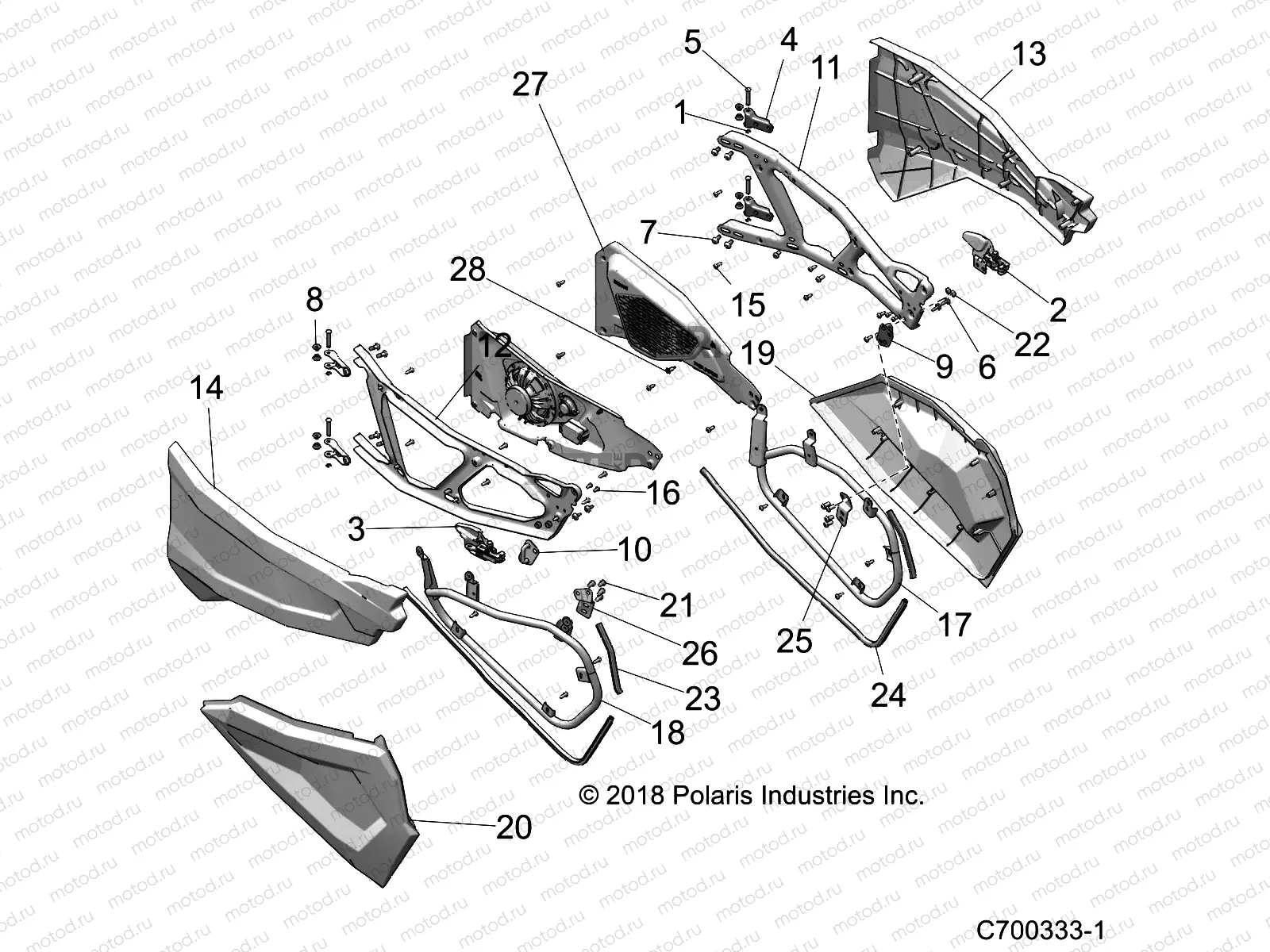 BODY | BODY, DOORS, FRONT - Z20N4K99AF/AK/BF/BK (C700333-1)