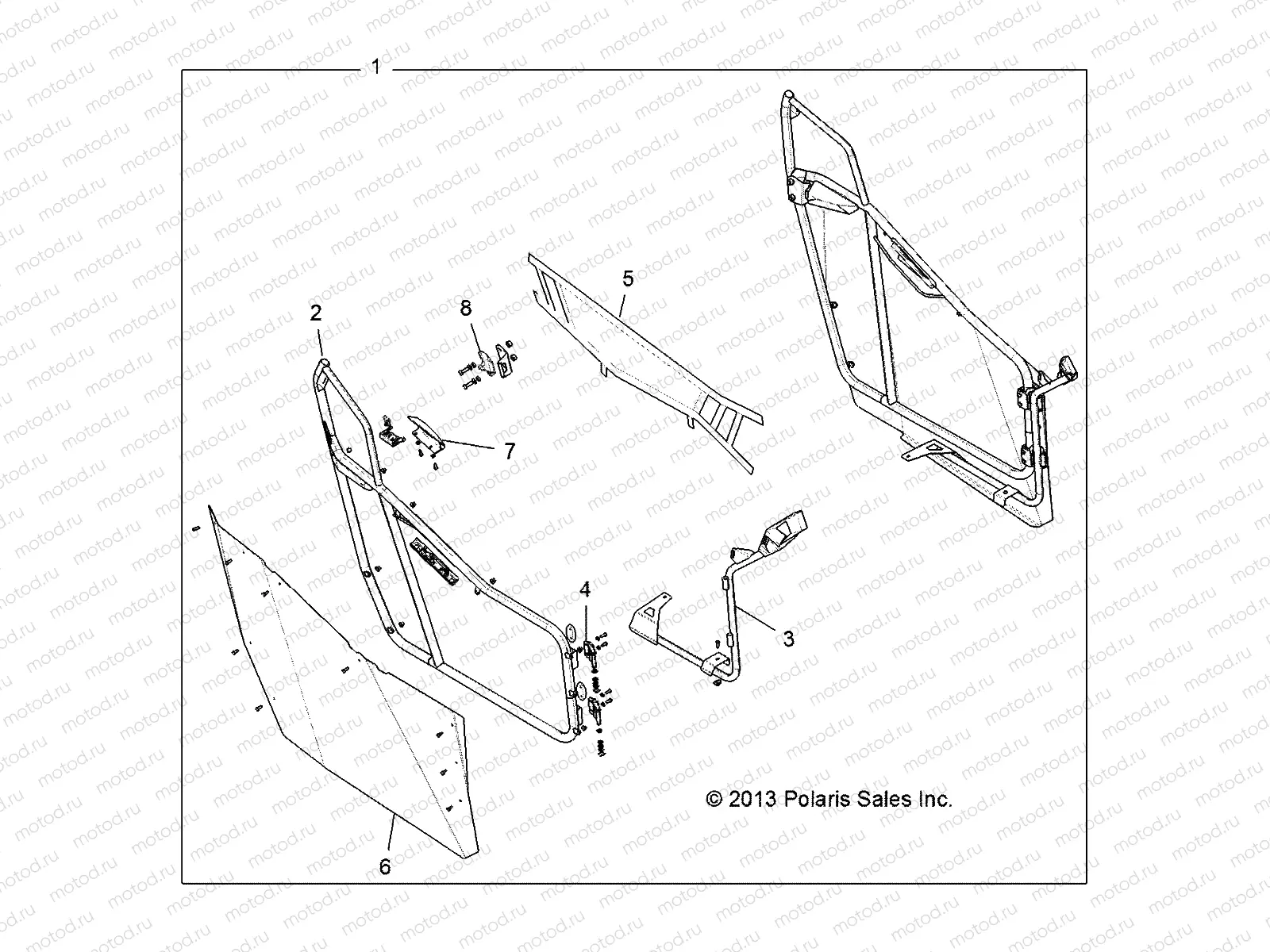 BODY | BODY, DOORS KIT - R13VE7EAS (49RGRDOOR13RZRS)