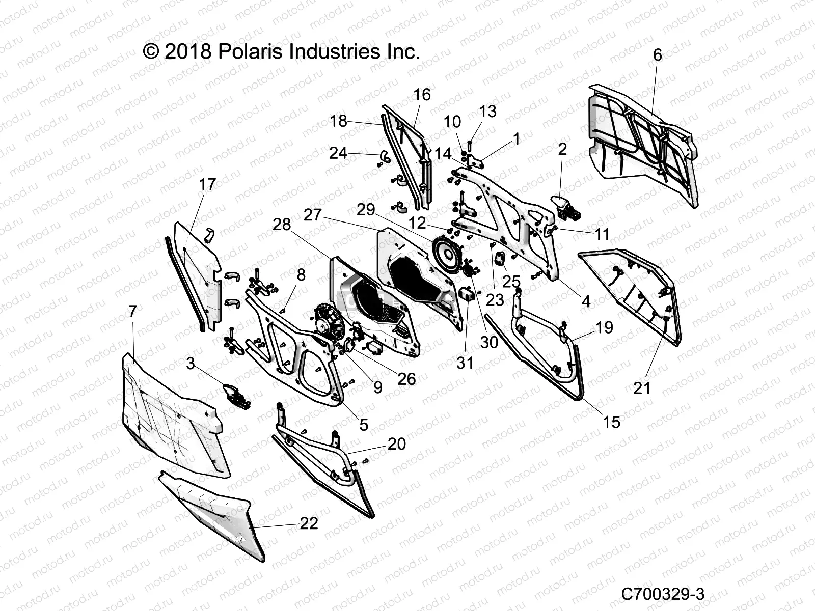 BODY | BODY, DOORS, REAR, RIDE COMMAND - Z22N4K99AK/AR/BK/BR (C700329-3)