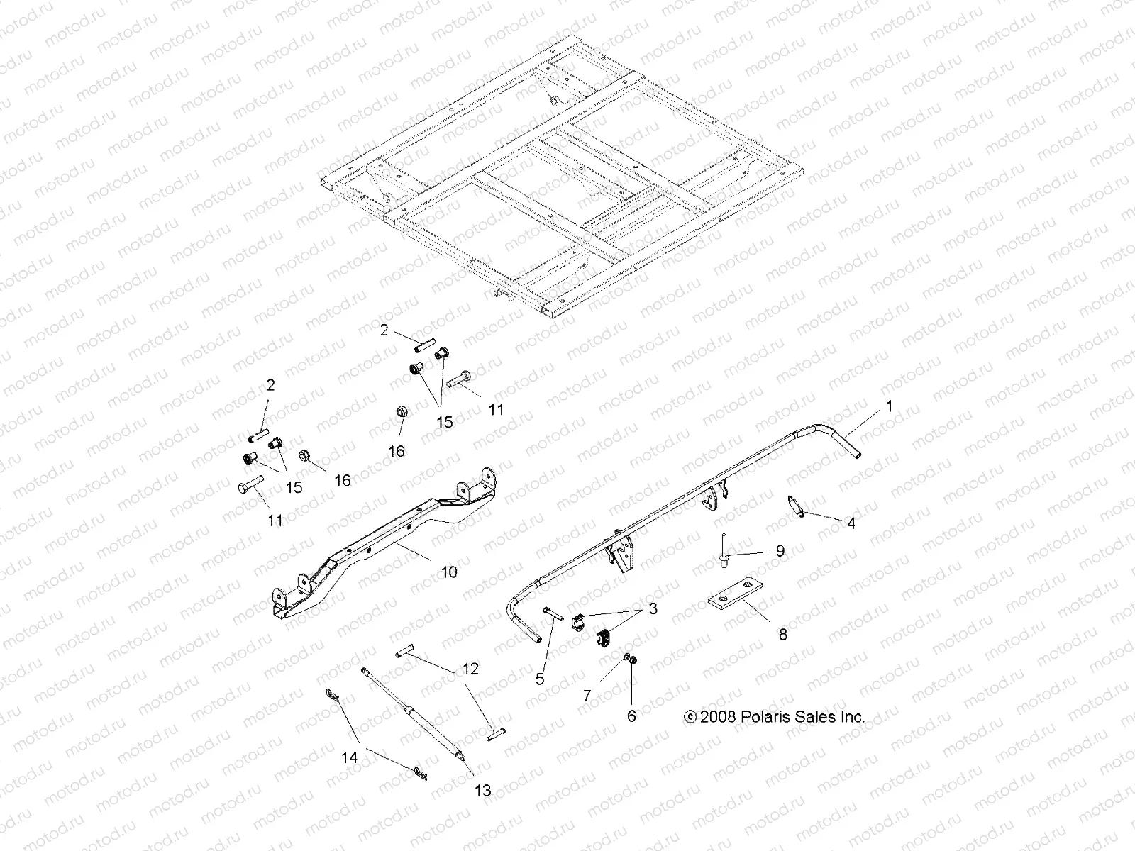 BODY | BODY, DUMP BOX LEVER and SHOCK MOUNTING - A10CL76AA (49ATVBOXMTG096X6)