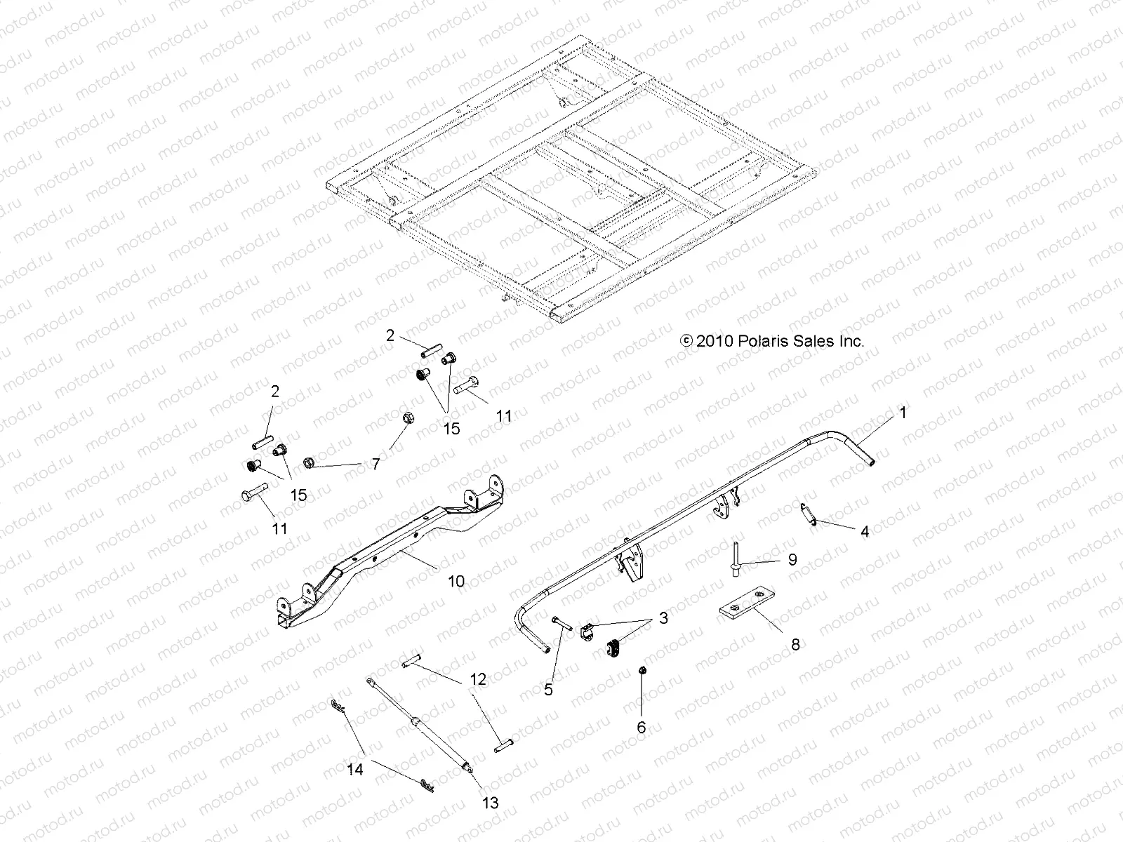 BODY | BODY, DUMP BOX LEVER and SHOCK MOUNTING - A12CF76AA (49ATVBOXMTG116X6)