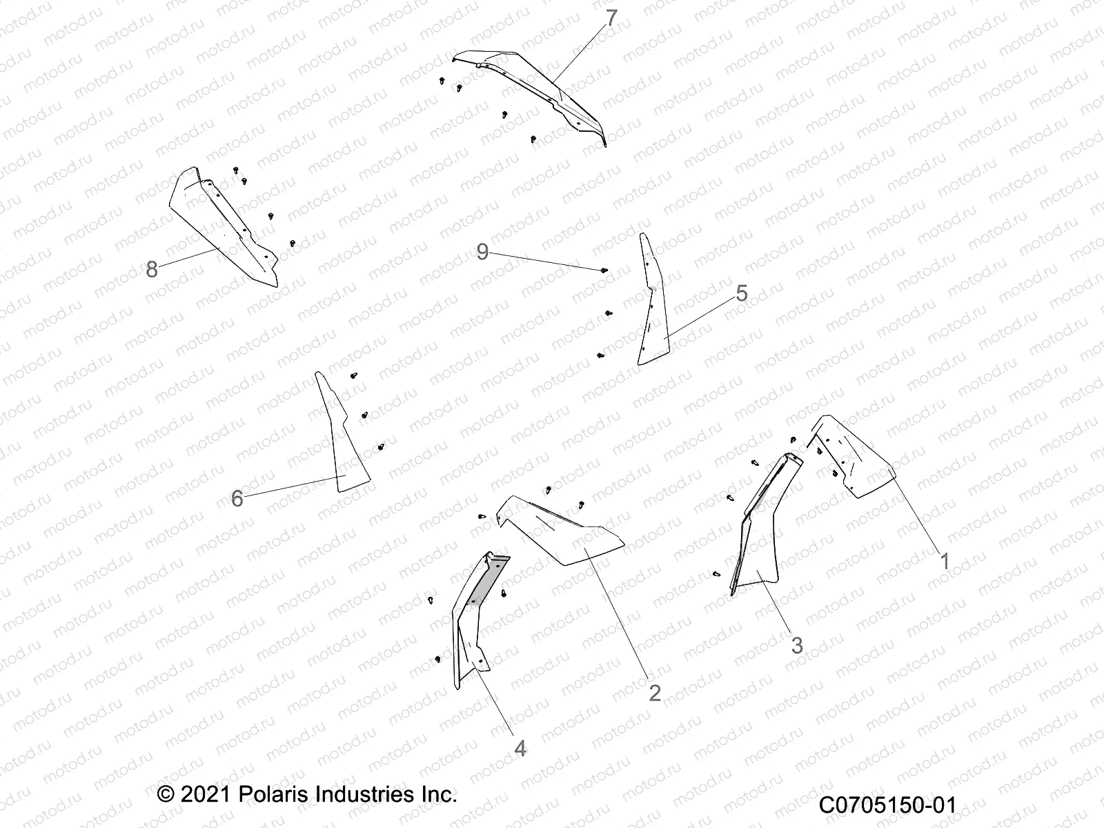 BODY | BODY, FENDER FLAIRS - Z22NAS99CZ (C0705150-01)