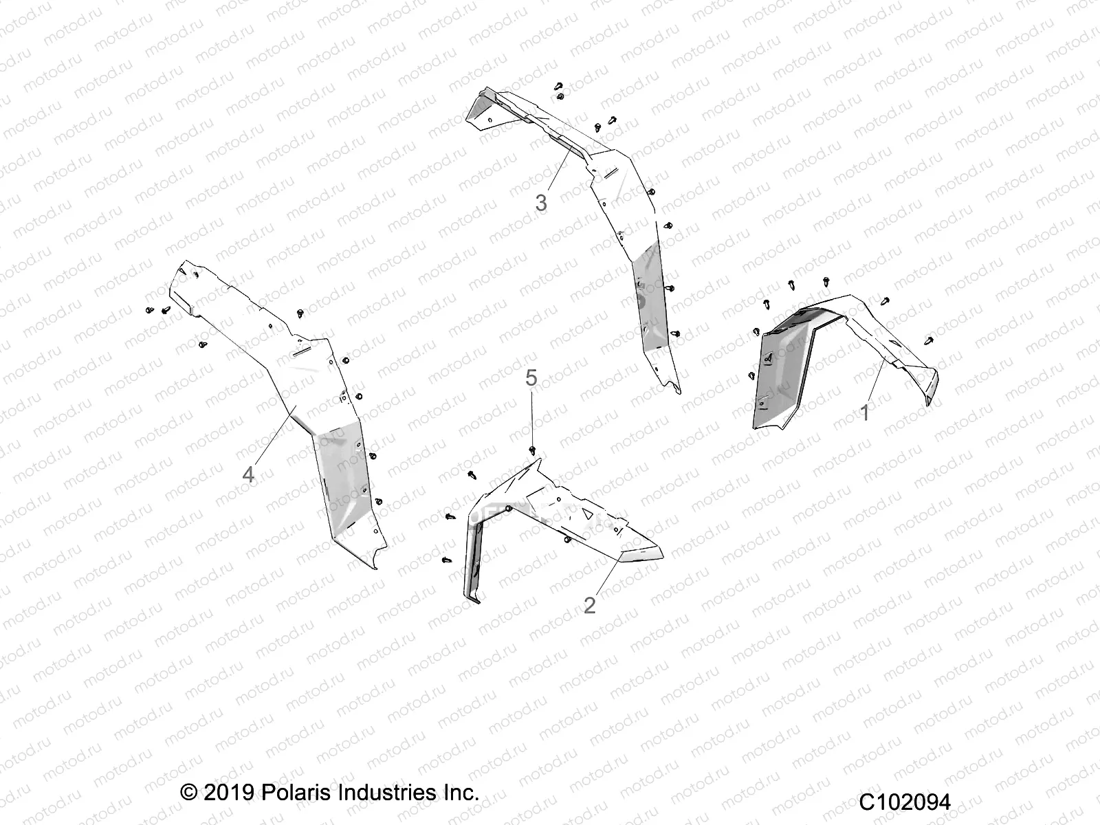 BODY | BODY, FENDER FLARES - A23SLE95PK (C102094)