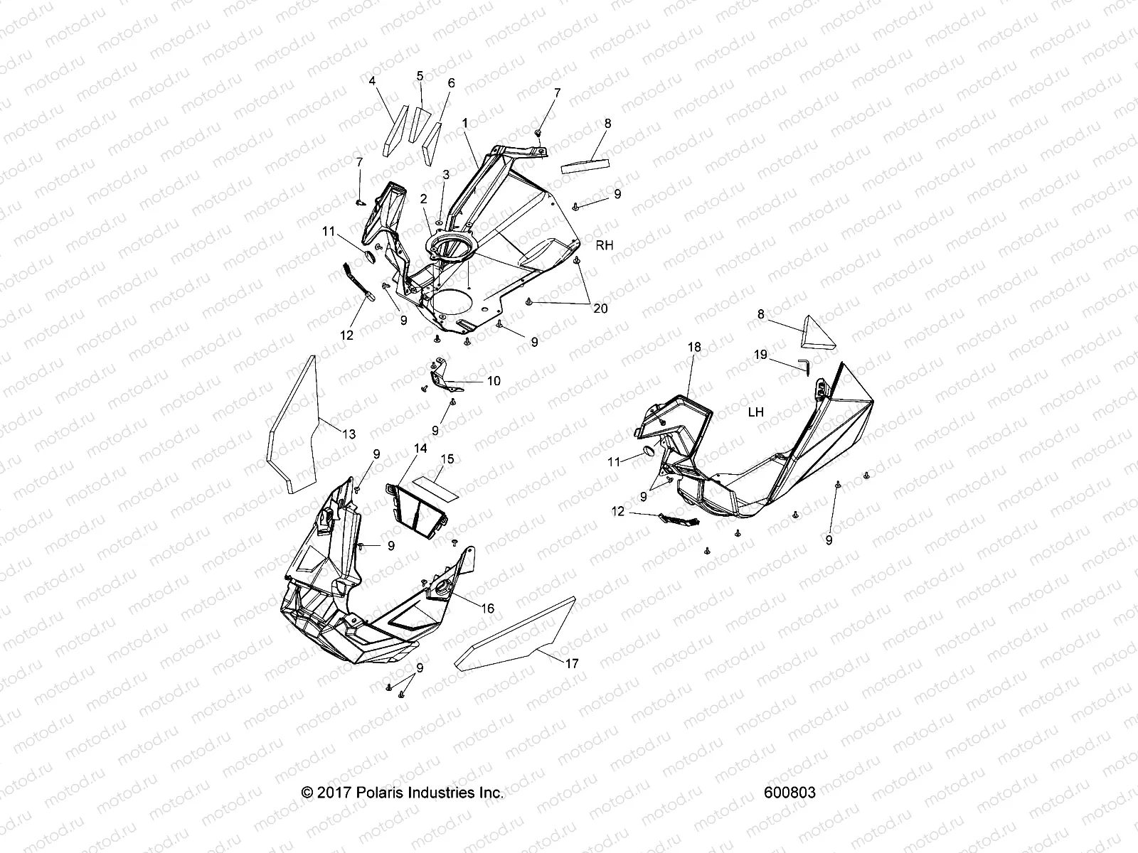 BODY | BODY, FENDERS AND NOSEPAN ASM. - S21EDB6PSL (600803)