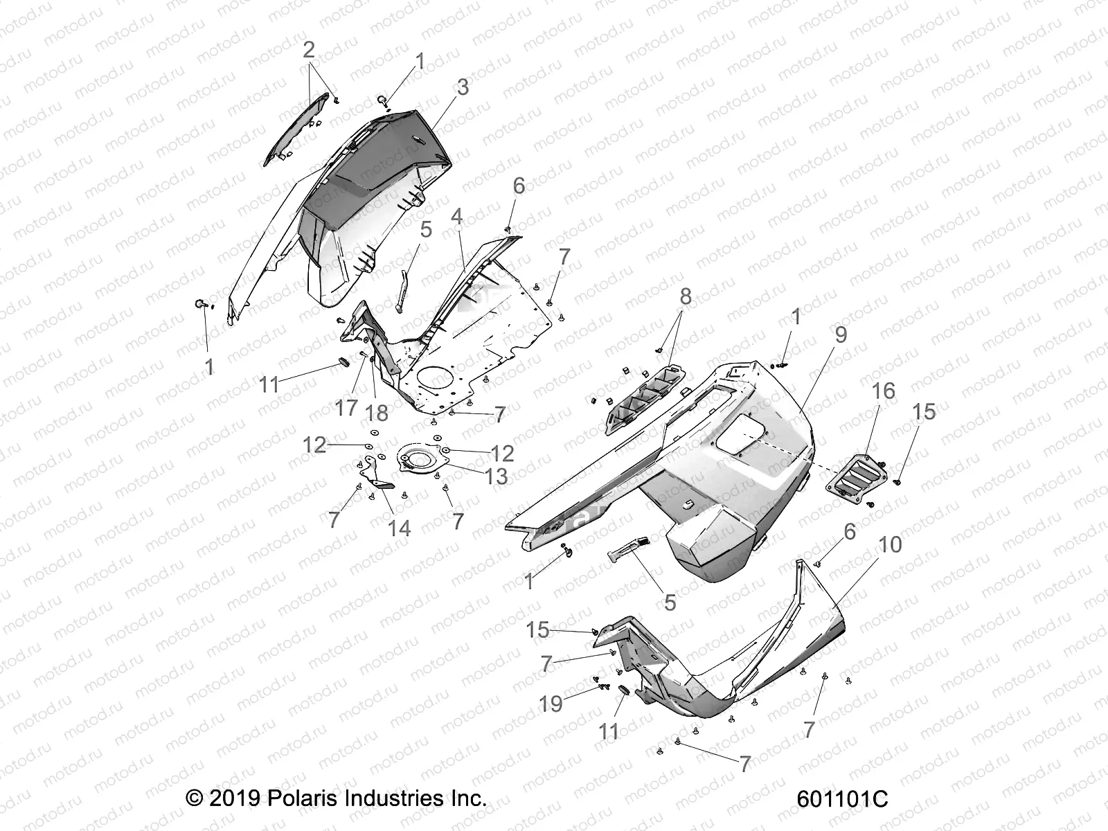 BODY | BODY, FENDERS and SIDE PANELS - S22CBA5TSL (601101C)
