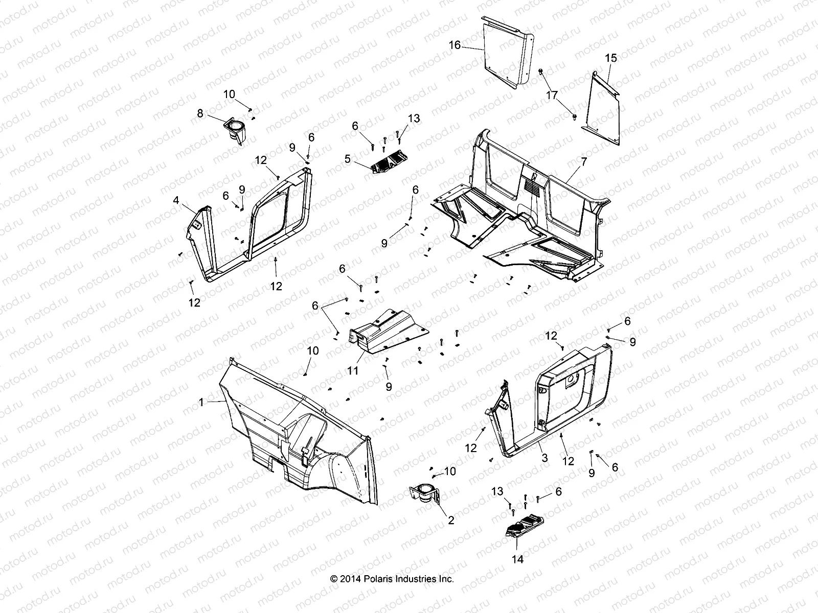 BODY | BODY, FLOOR and FENDERS - L18U2NAEFA/EMA/FLA (49LEVMOLDINGS15EM)