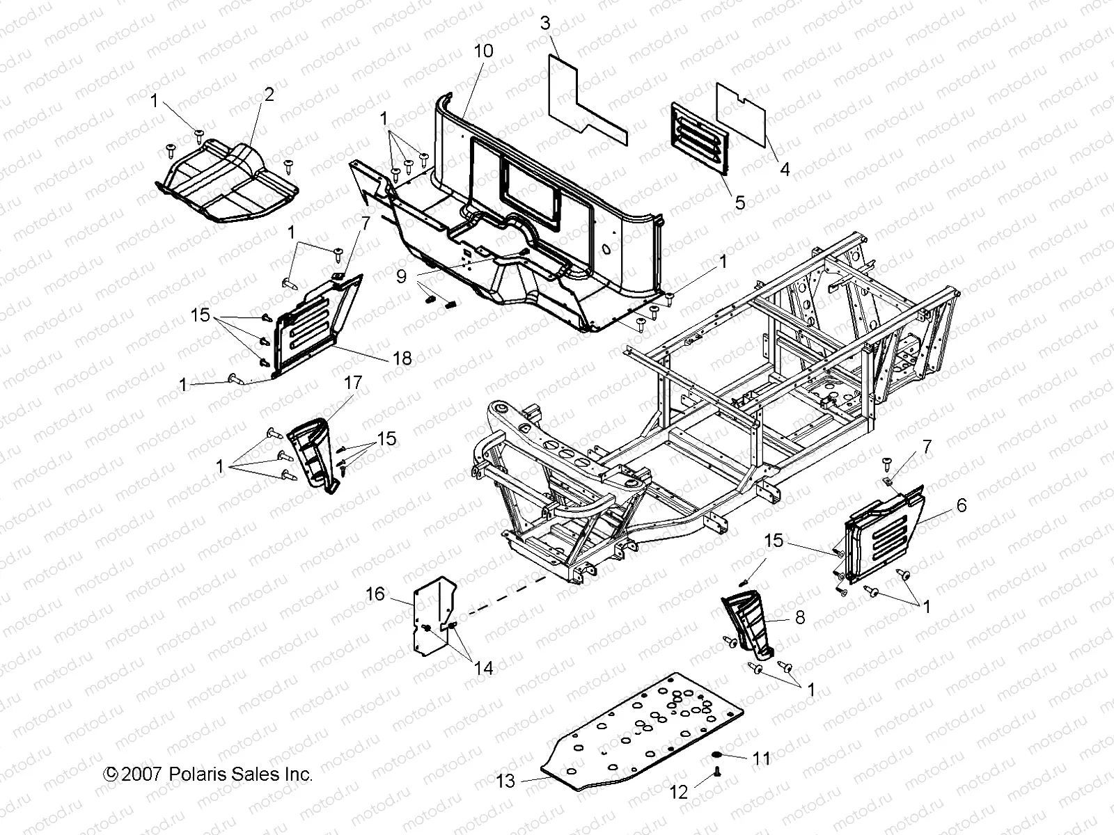 BODY | BODY, FLOOR and FENDERS - R08RB50AA (49RGRMOLDINGS08500EFI)