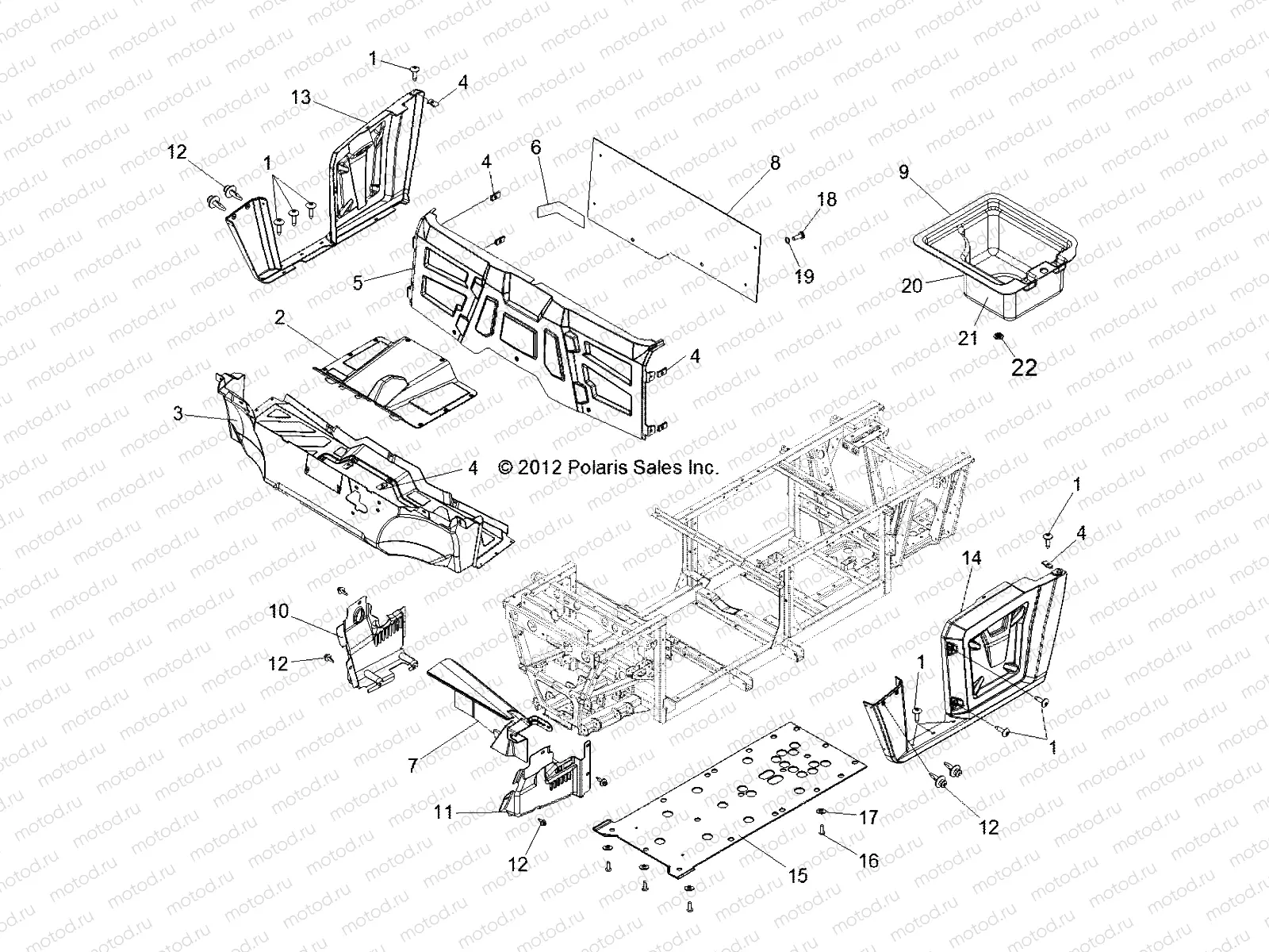 BODY | BODY, FLOOR and FENDERS - R13TH90DG (49RGRMOLDINGS13900D)